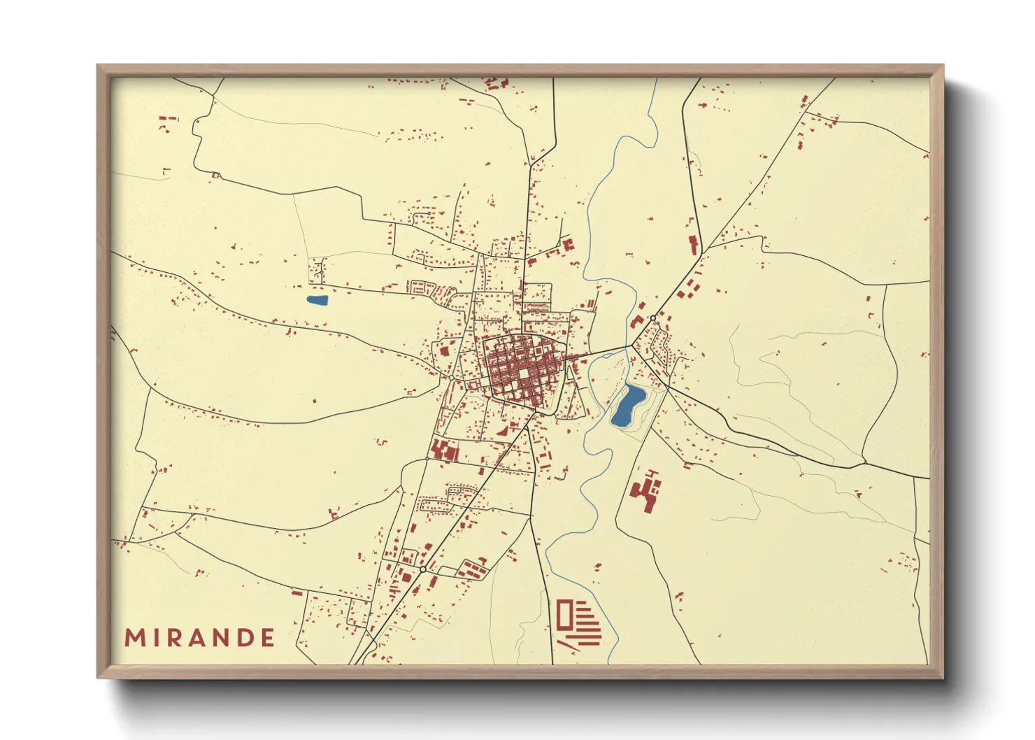 Une affiche de carte sur Mirande