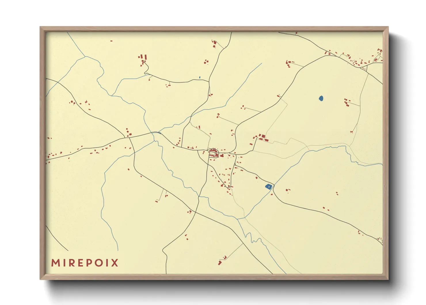 Une affiche de carte sur Mirepoix