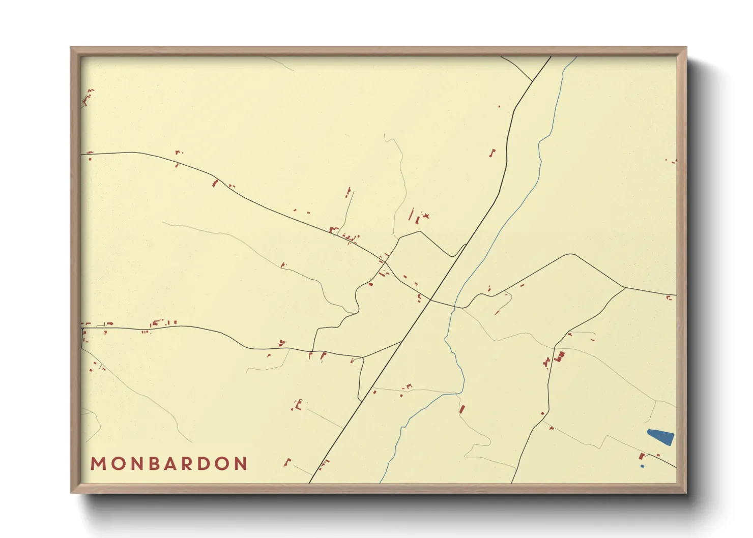 Une affiche de carte sur Monbardon