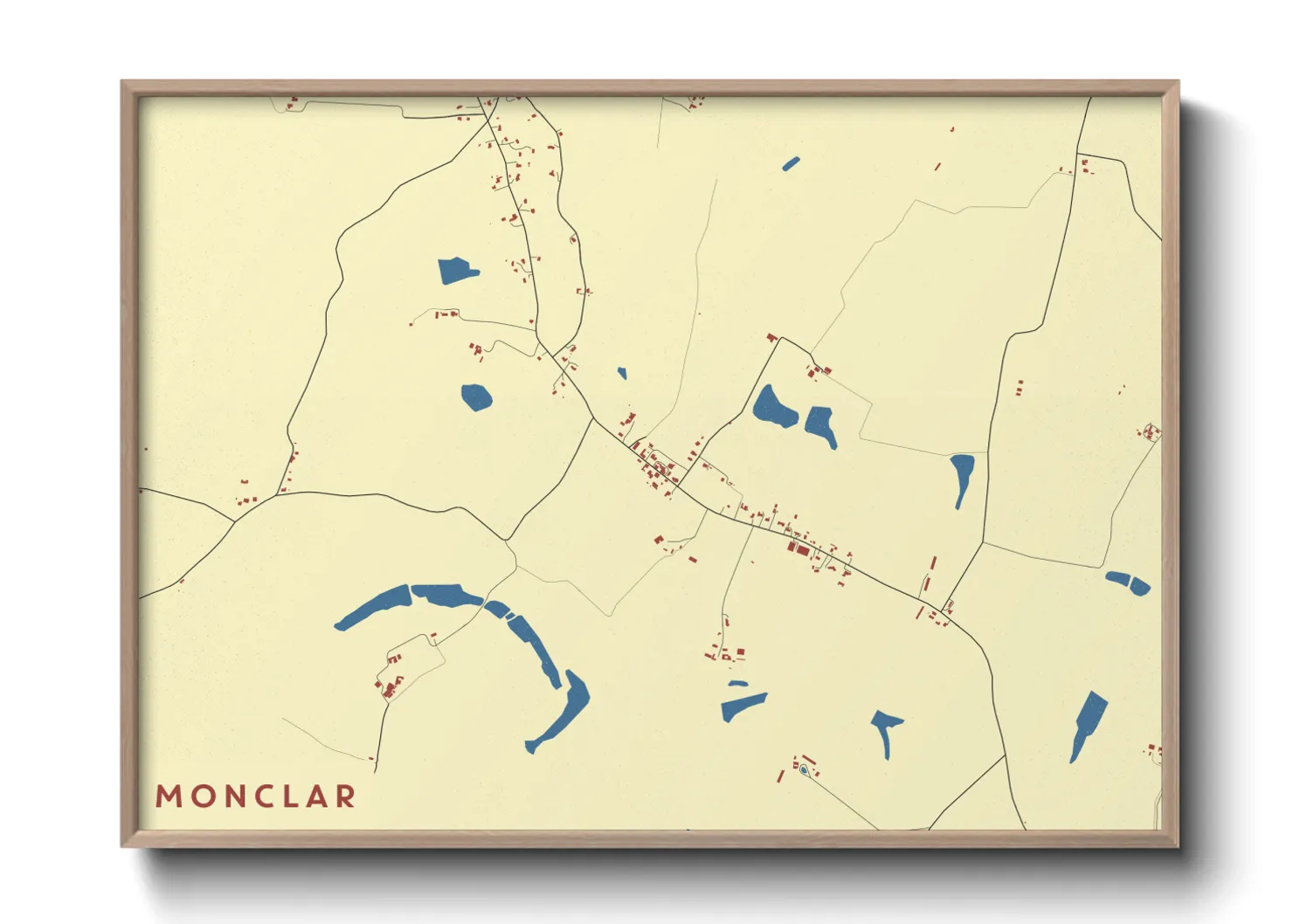 Une affiche de carte sur Monclar