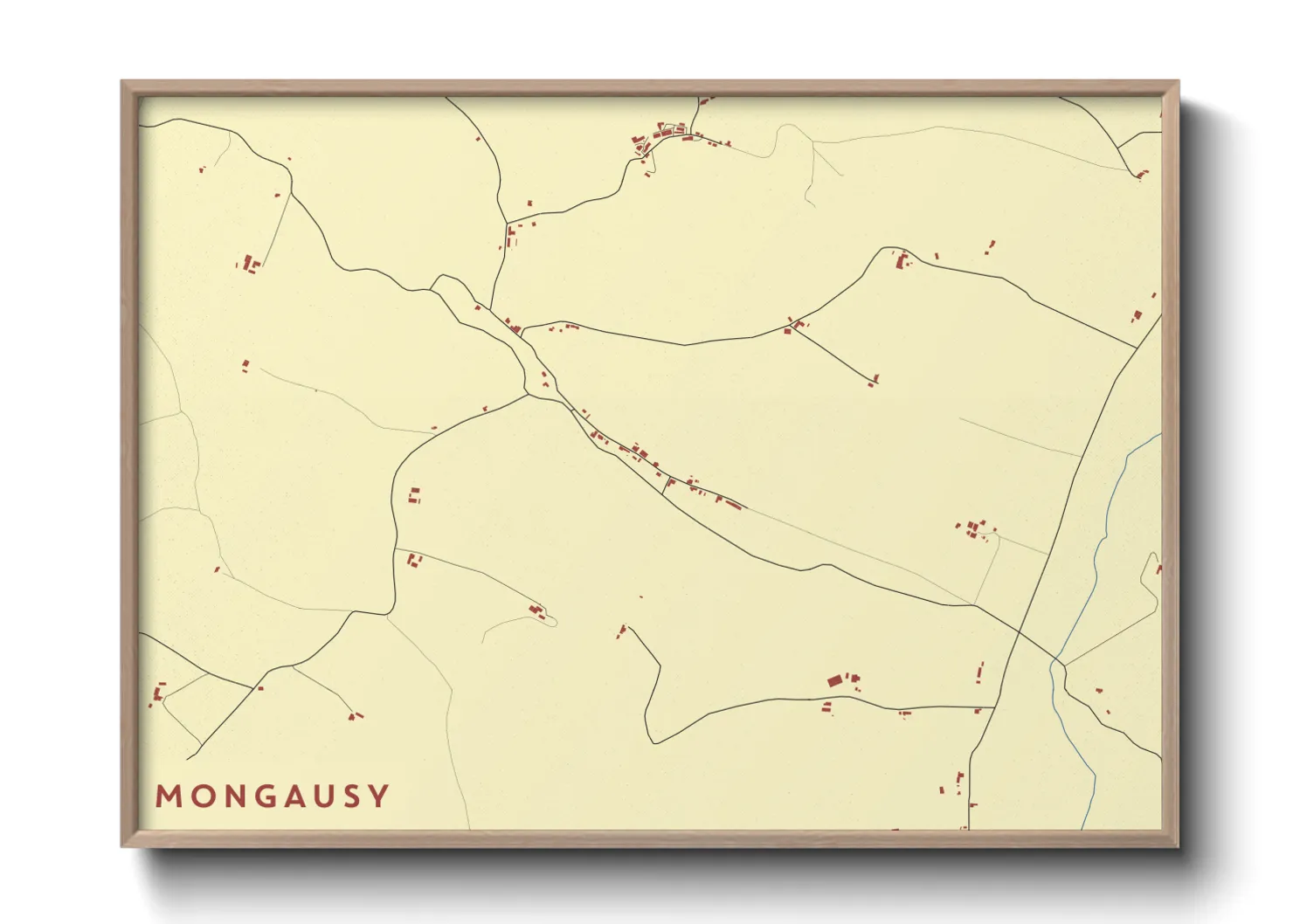 Une affiche de carte sur Mongausy