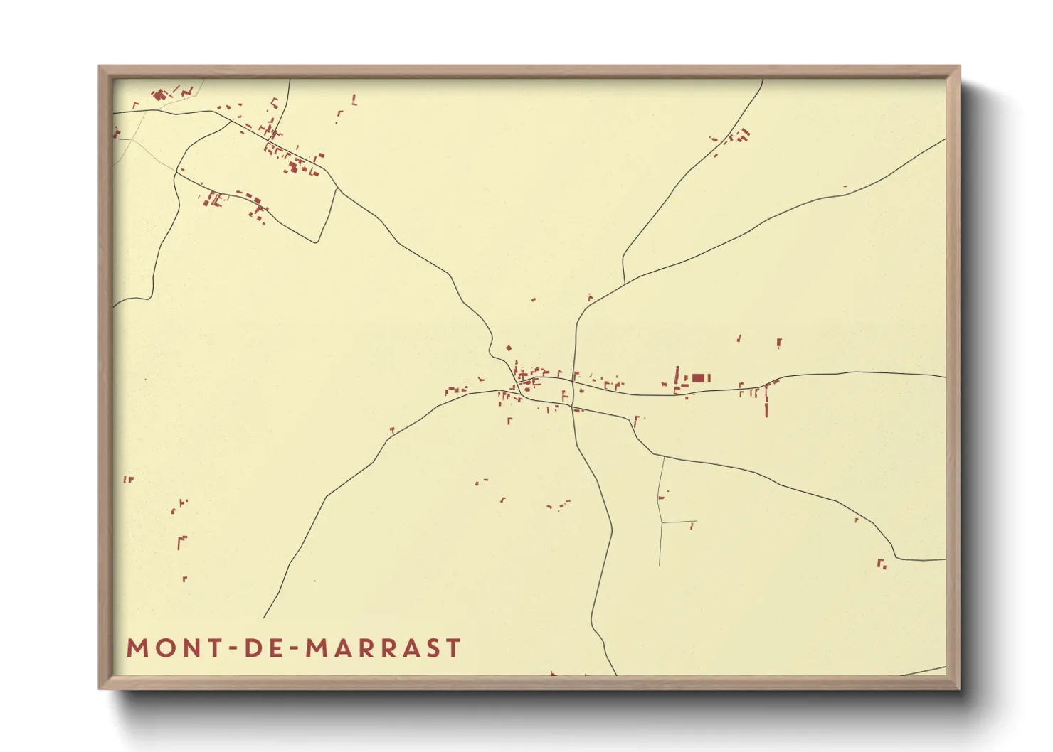 Une affiche de carte sur Mont-de-Marrast