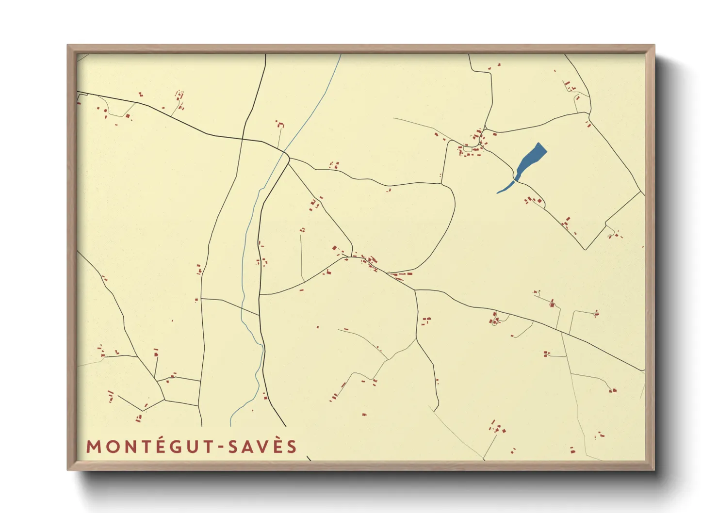 Une affiche de carte sur Montégut-Savès