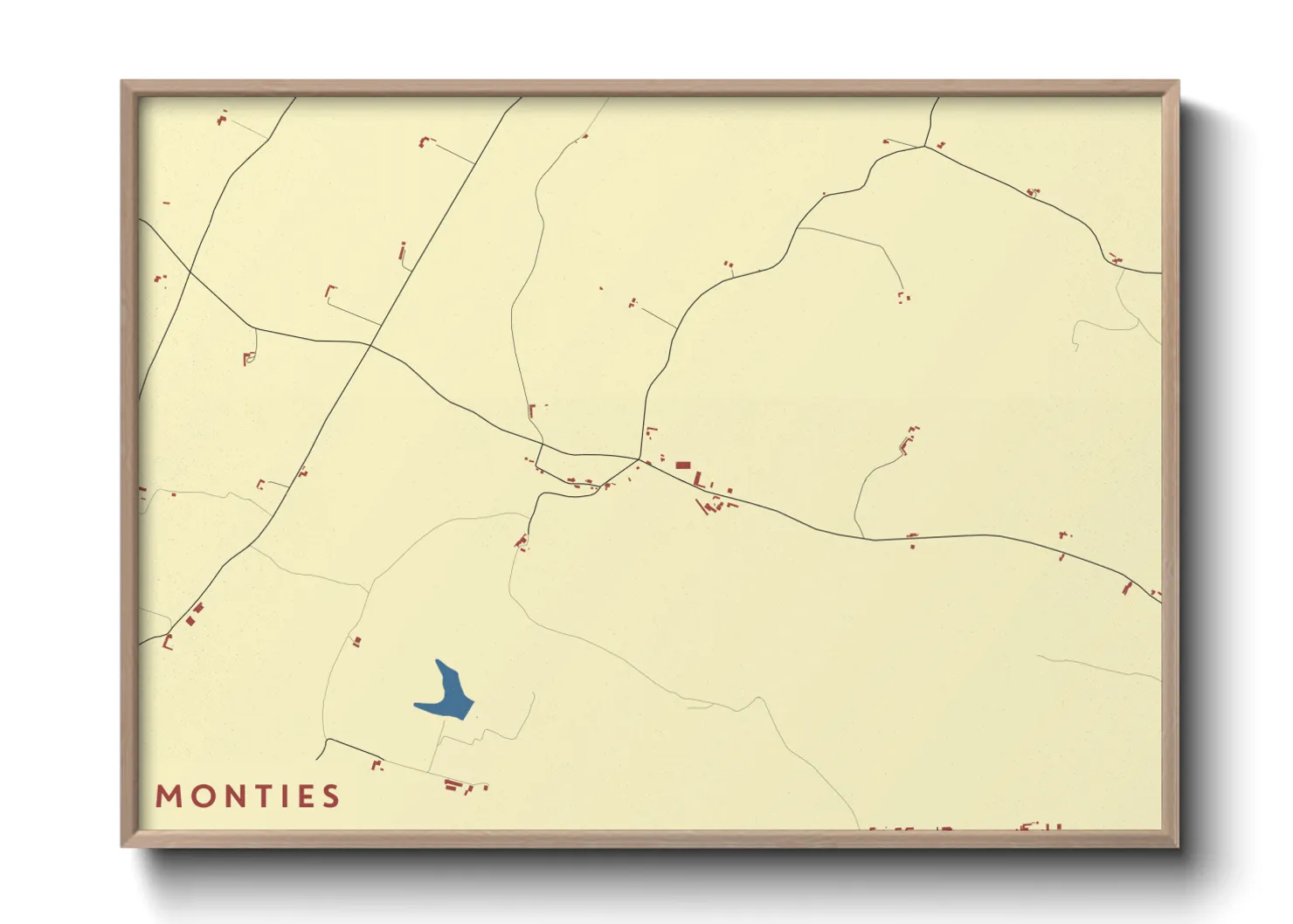 Une affiche de carte sur Monties