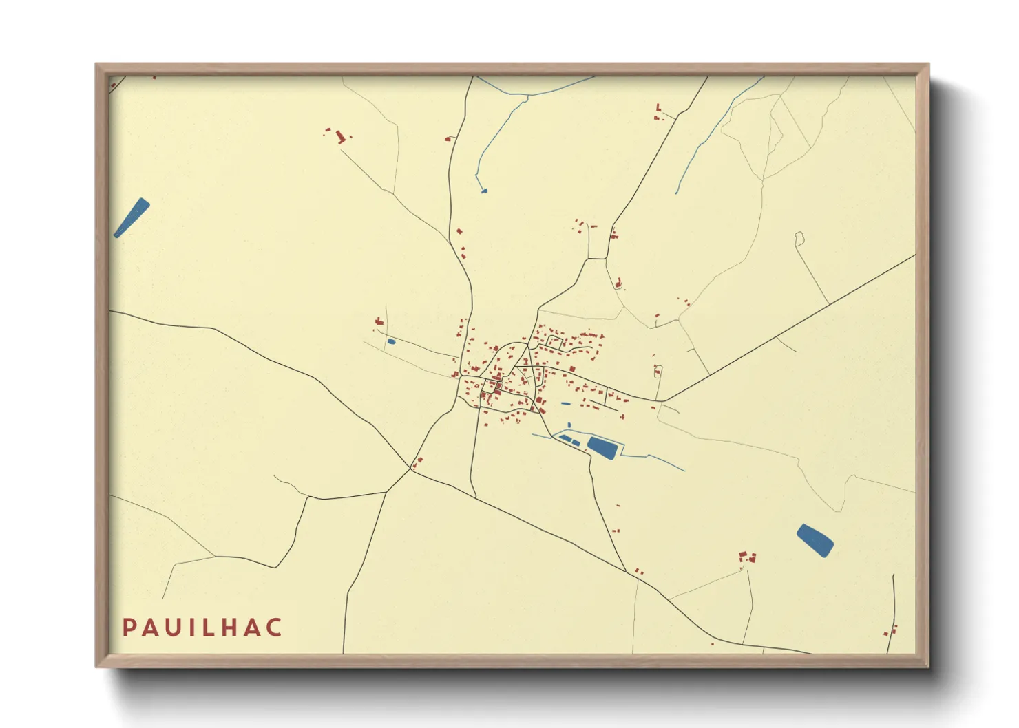 Une affiche de carte sur Pauilhac