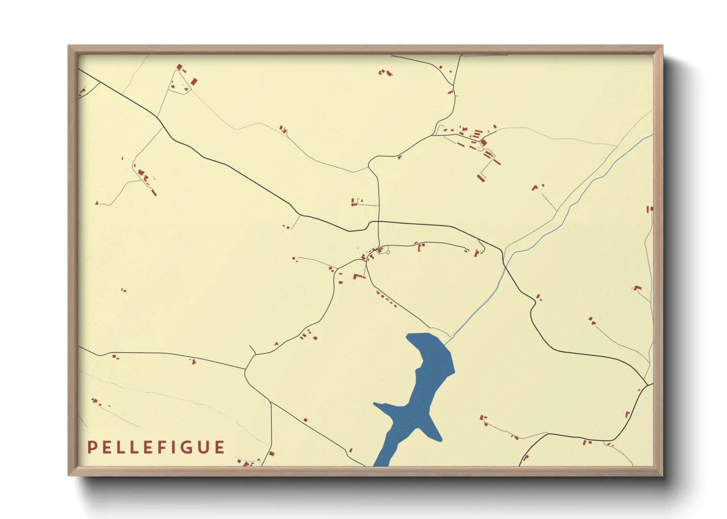 Une affiche de carte sur Pellefigue