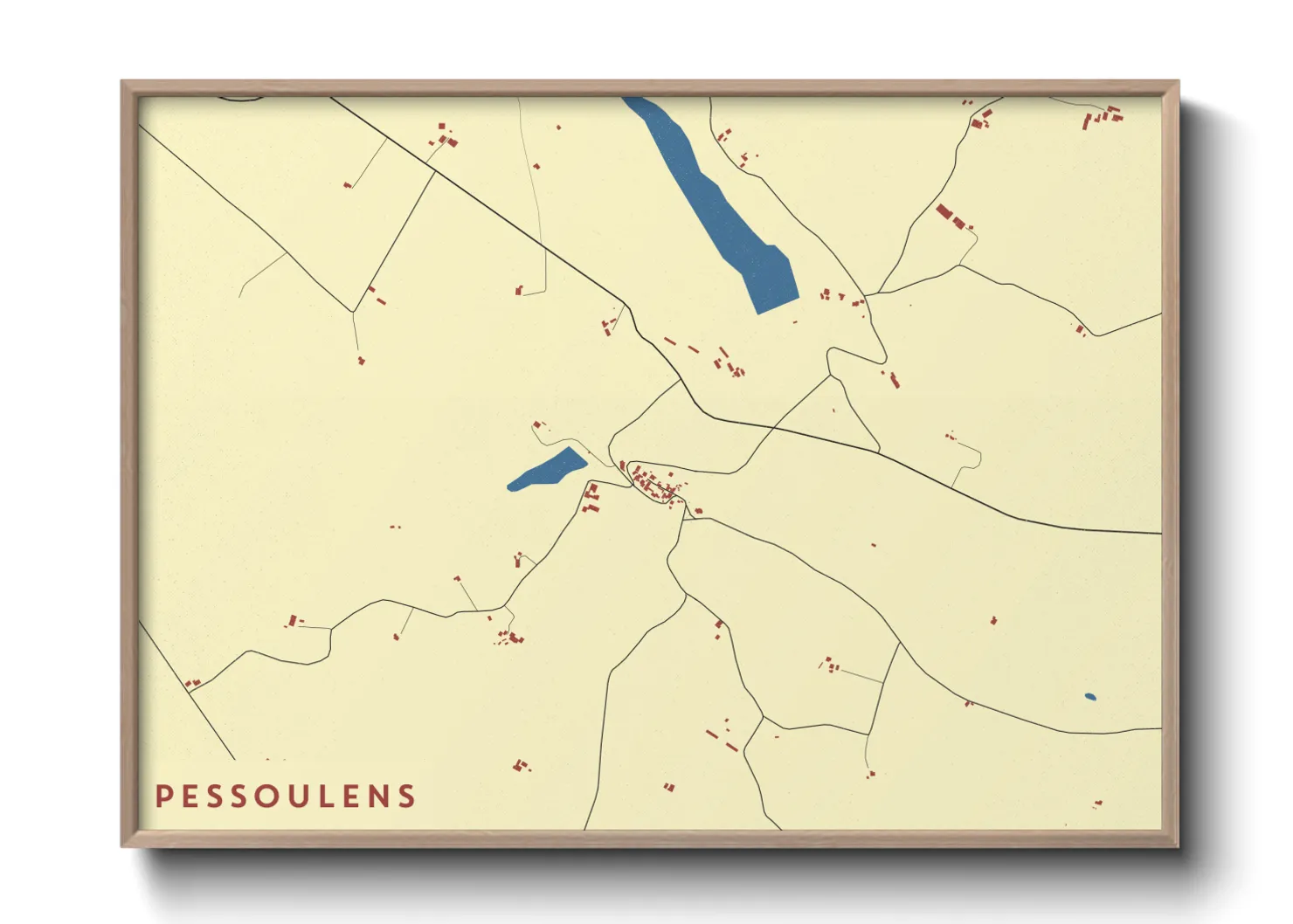 Une affiche de carte sur Pessoulens