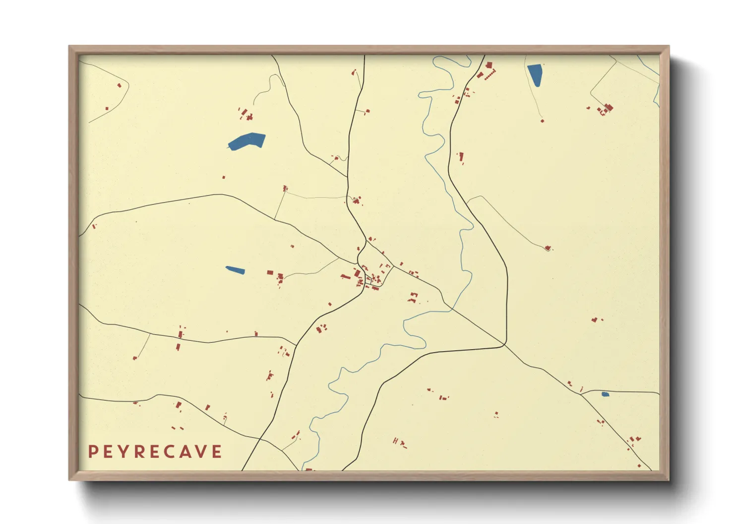 Une affiche de carte sur Peyrecave