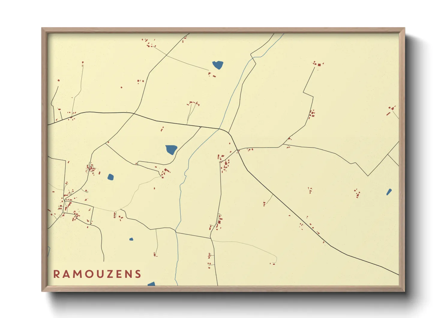 Une affiche de carte sur Ramouzens
