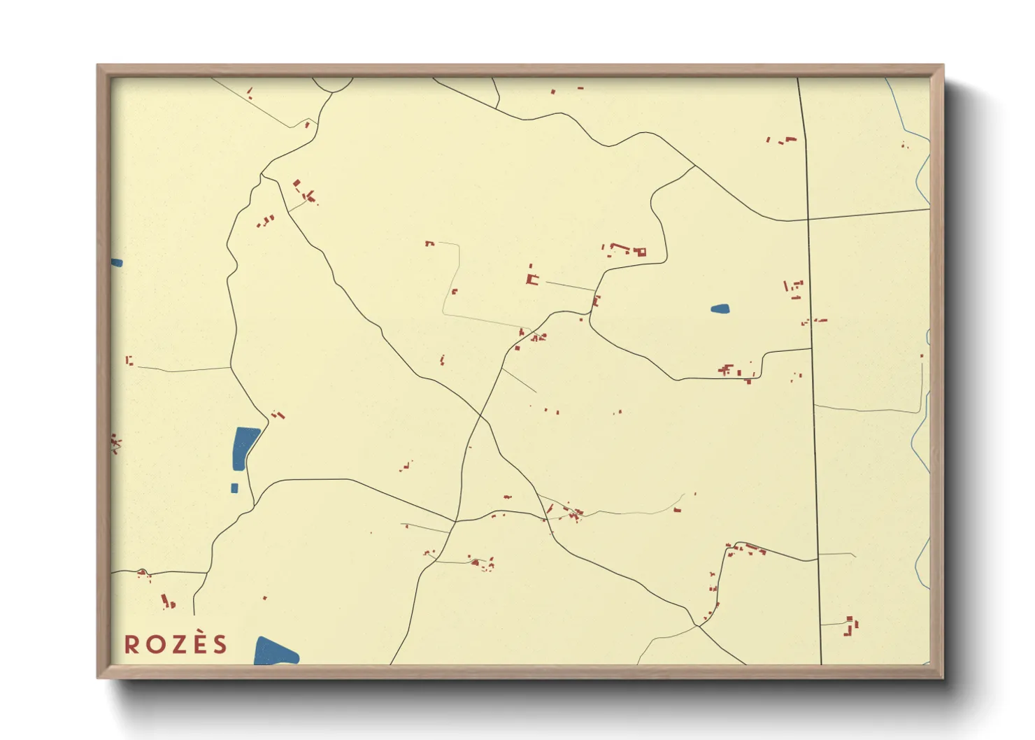 Une affiche de carte sur Rozès