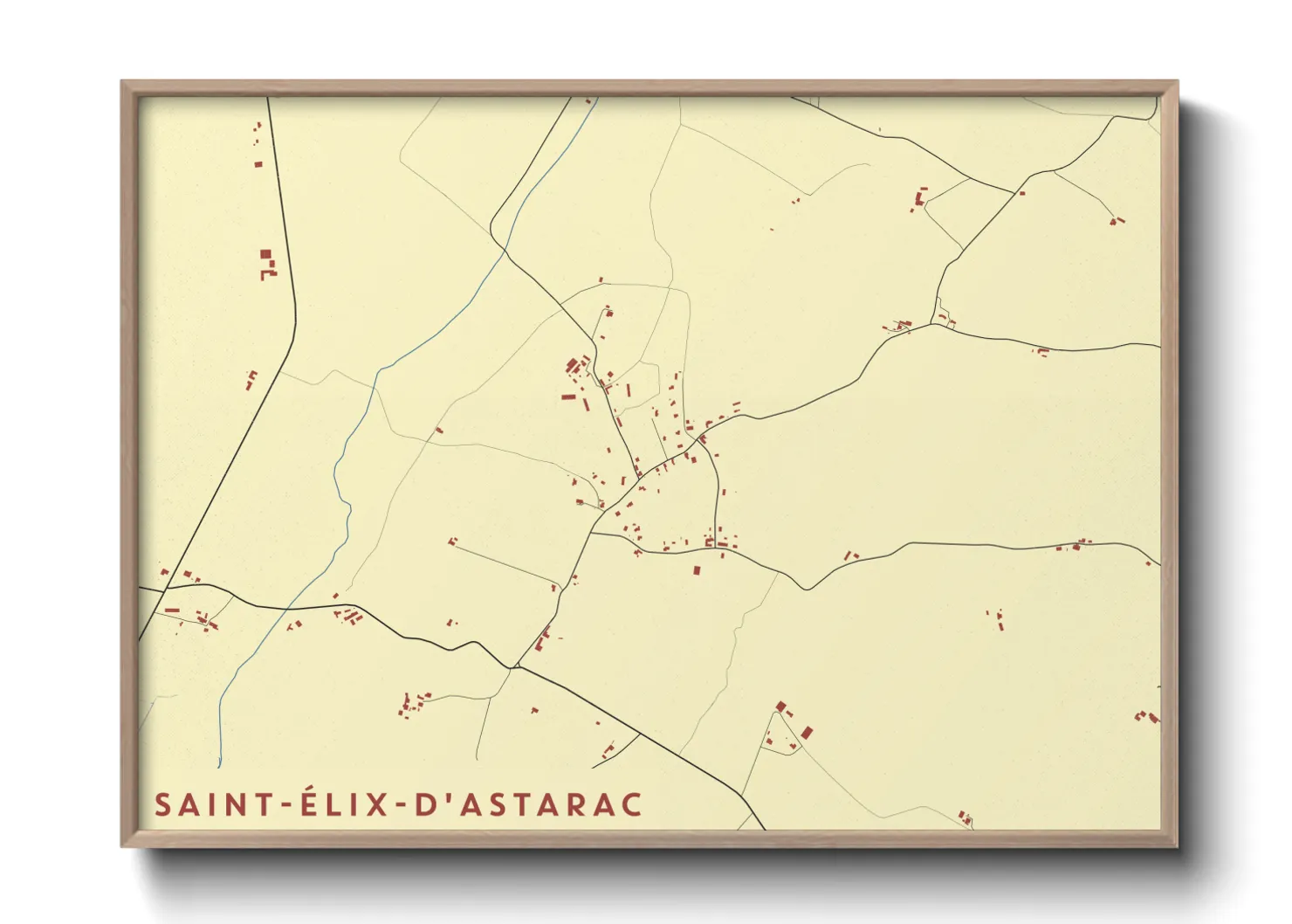 Une affiche de carte sur Saint-Élix-d'Astarac