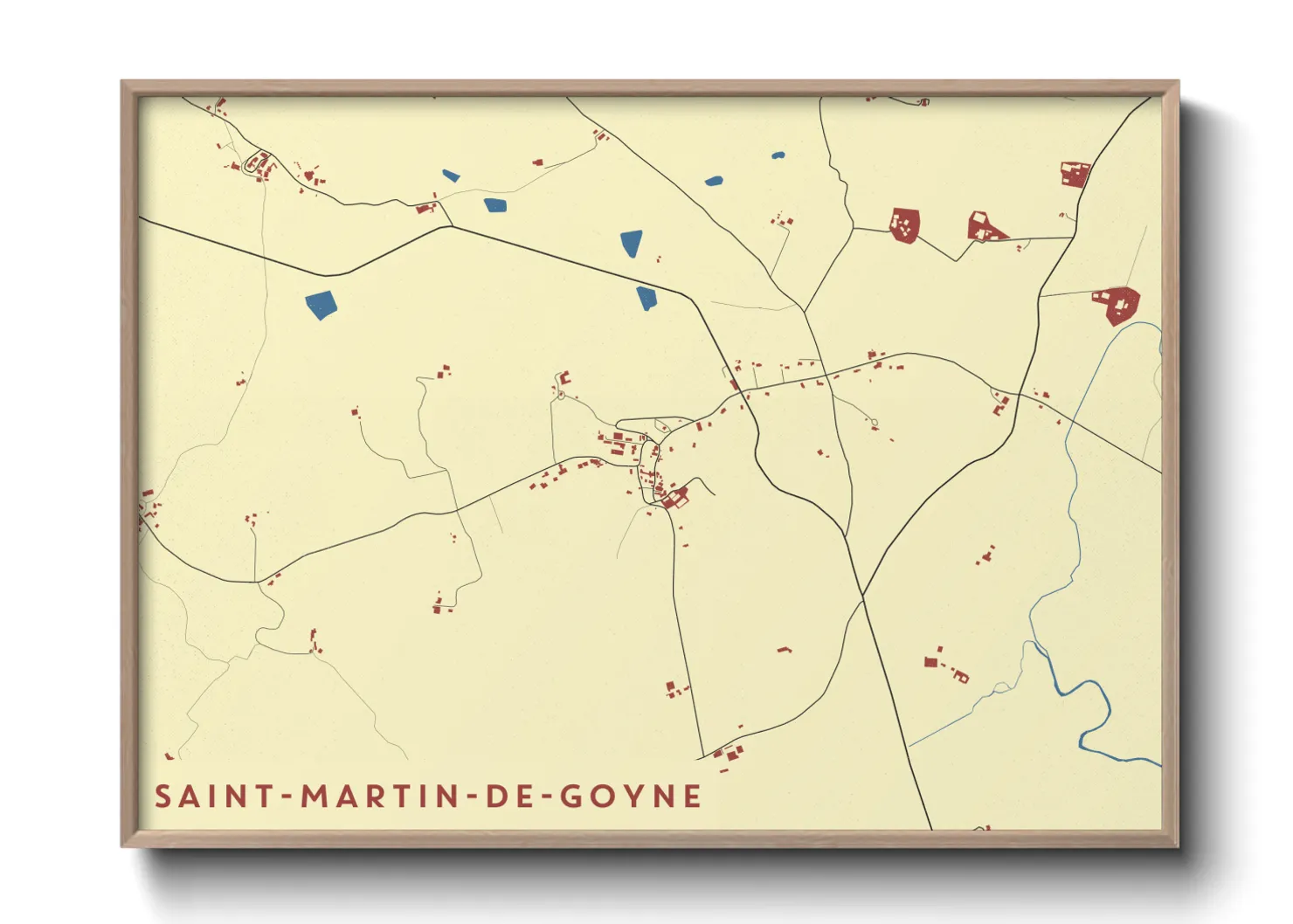 Une affiche de carte sur Saint-Martin-de-Goyne