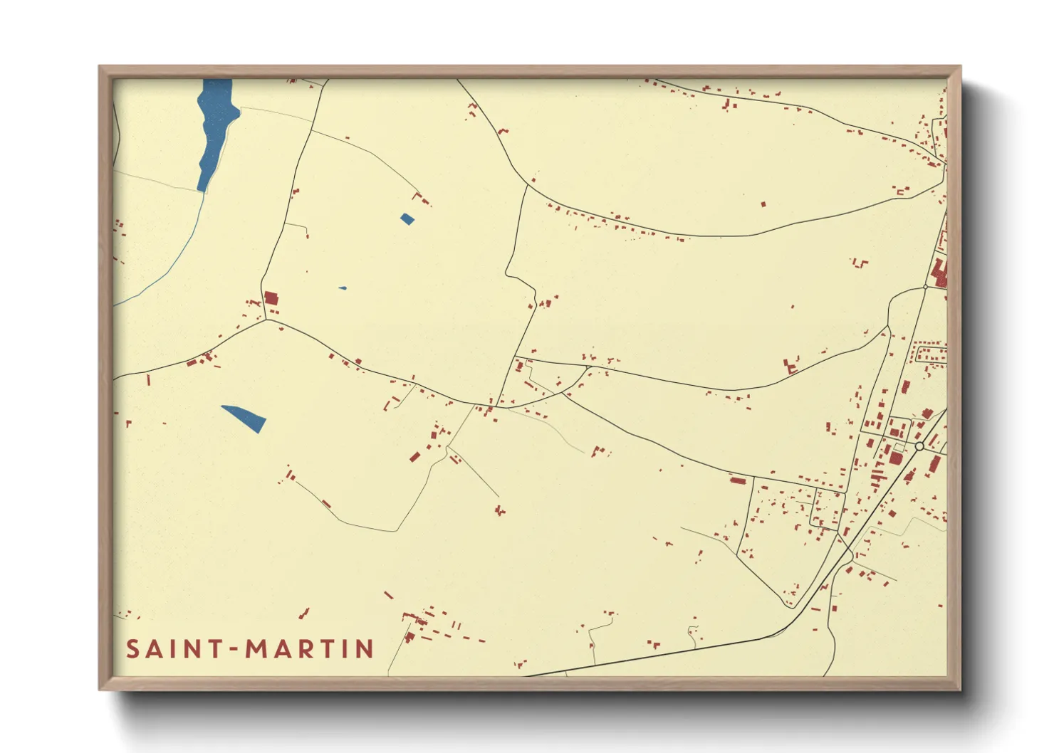 Une affiche de carte sur Saint-Martin