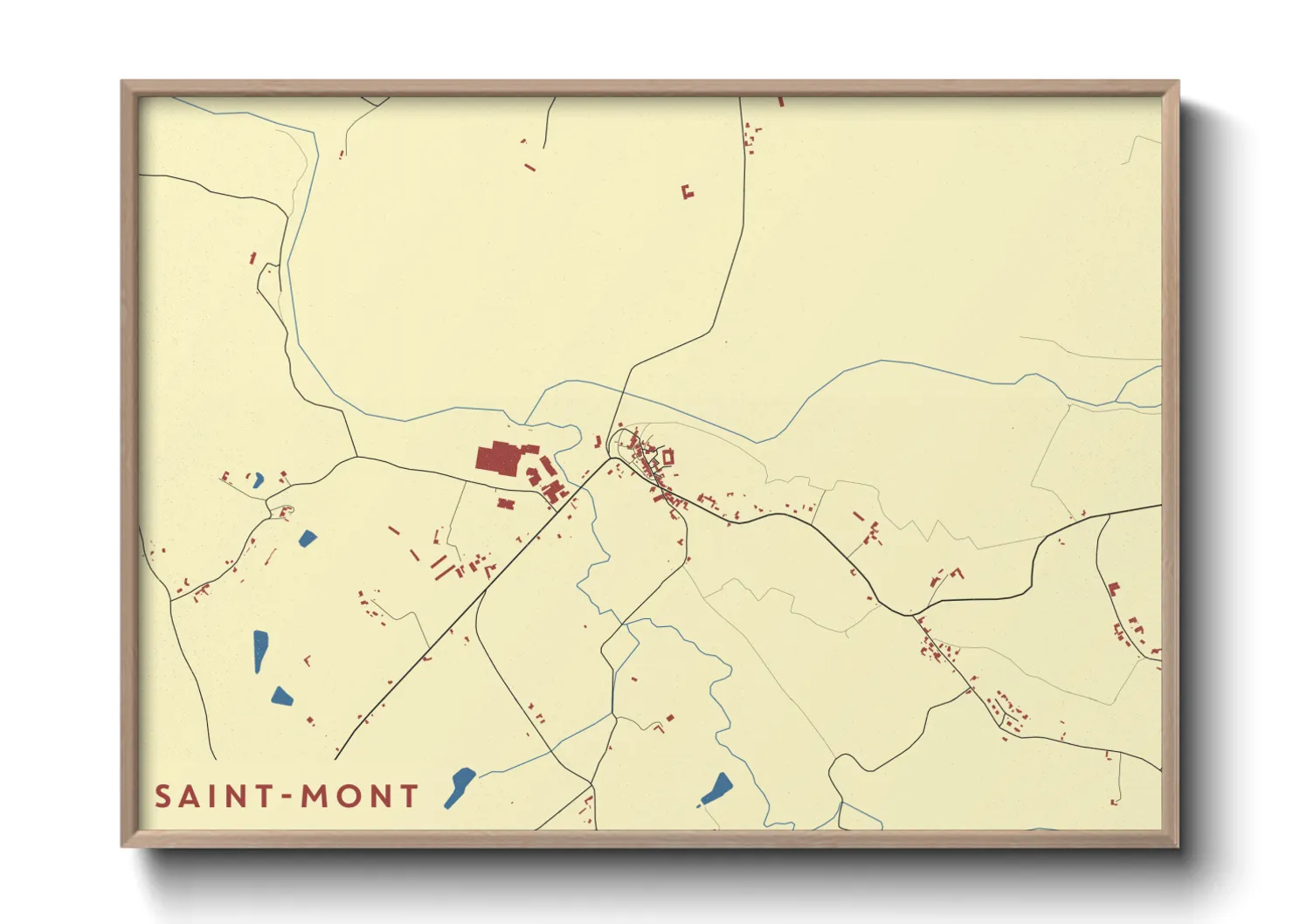 Une affiche de carte sur Saint-Mont