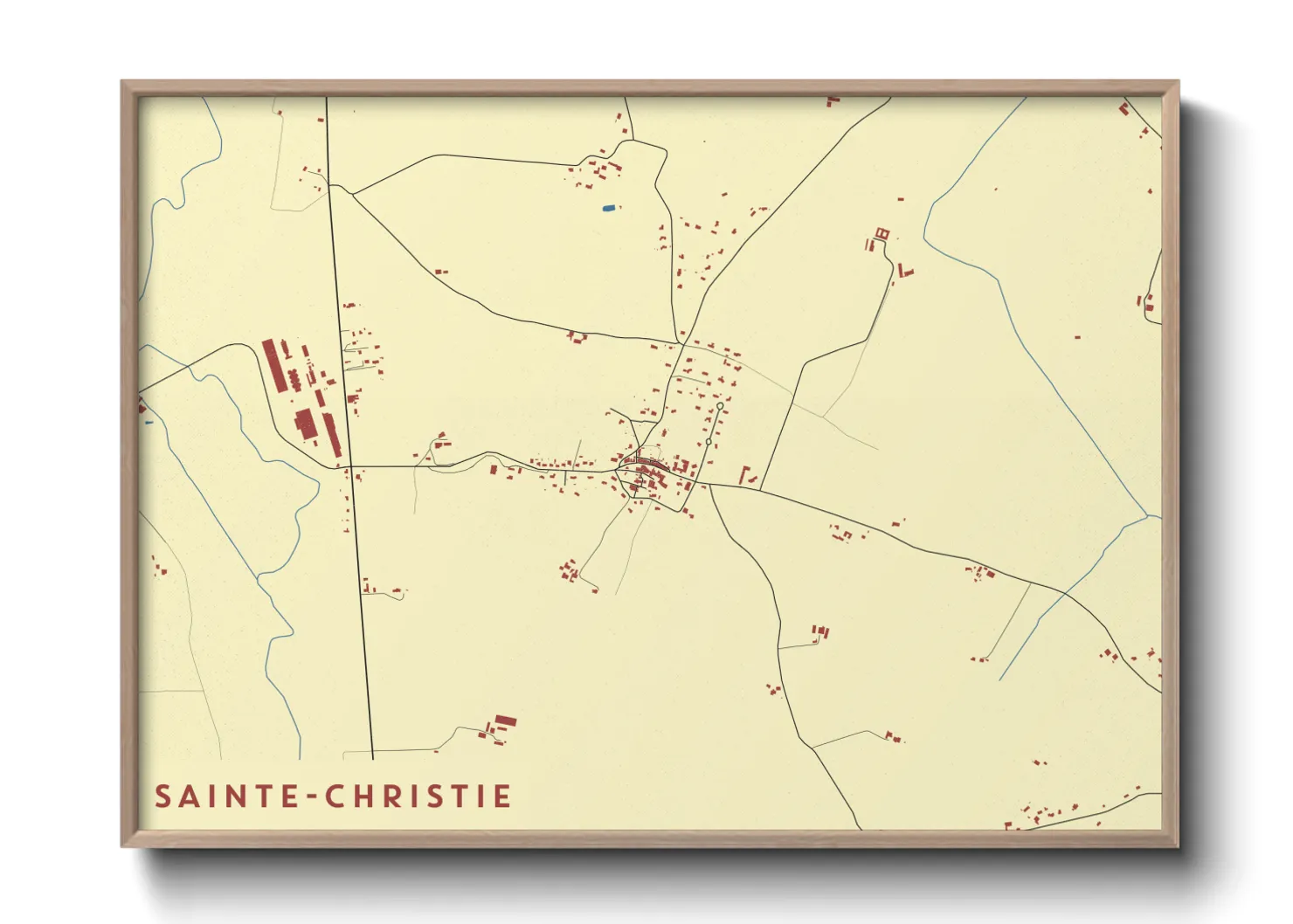 Une affiche de carte sur Sainte-Christie