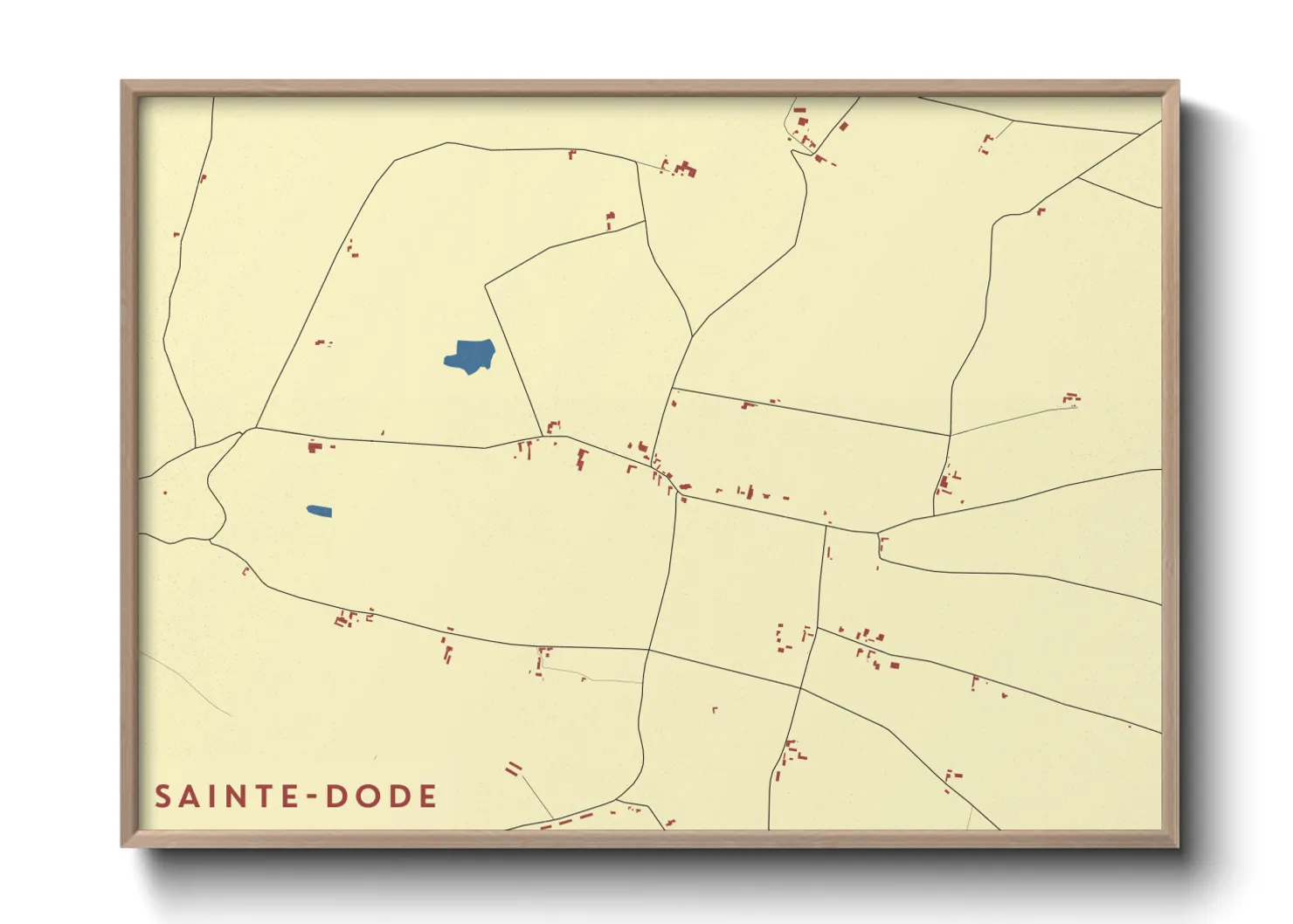Une affiche de carte sur Sainte-Dode