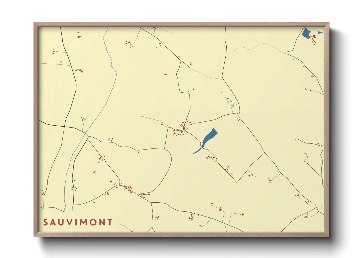 Une affiche de carte sur Sauvimont