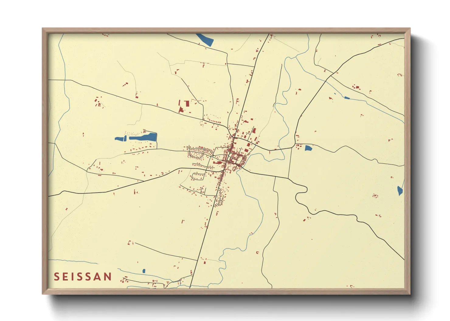 Une affiche de carte sur Seissan