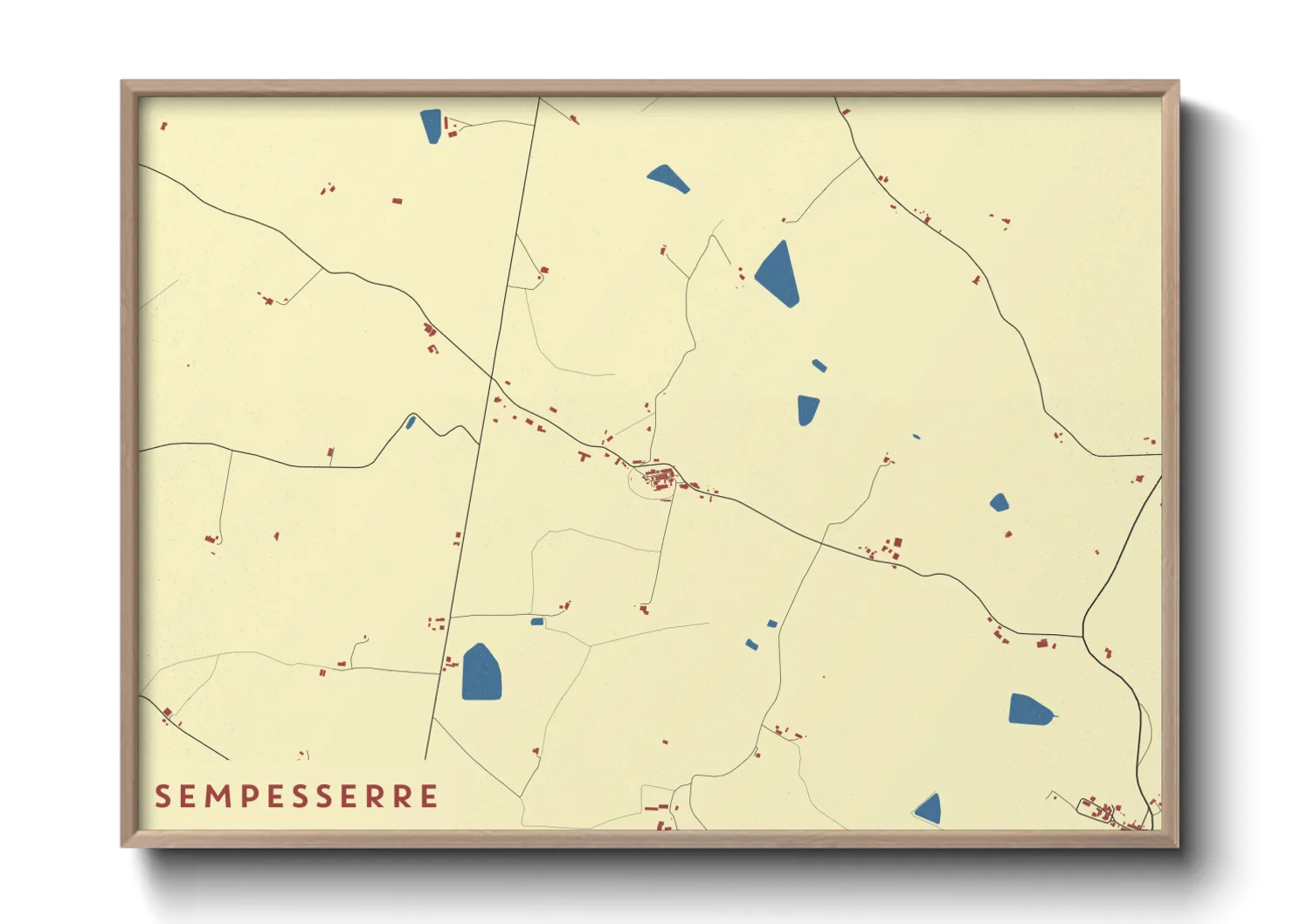 Une affiche de carte sur Sempesserre