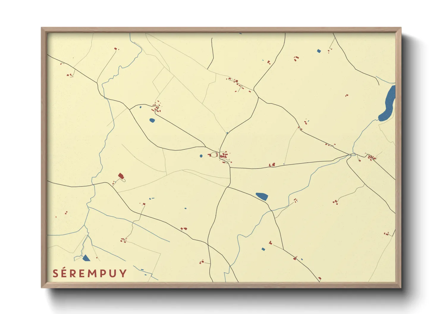 Une affiche de carte sur Sérempuy