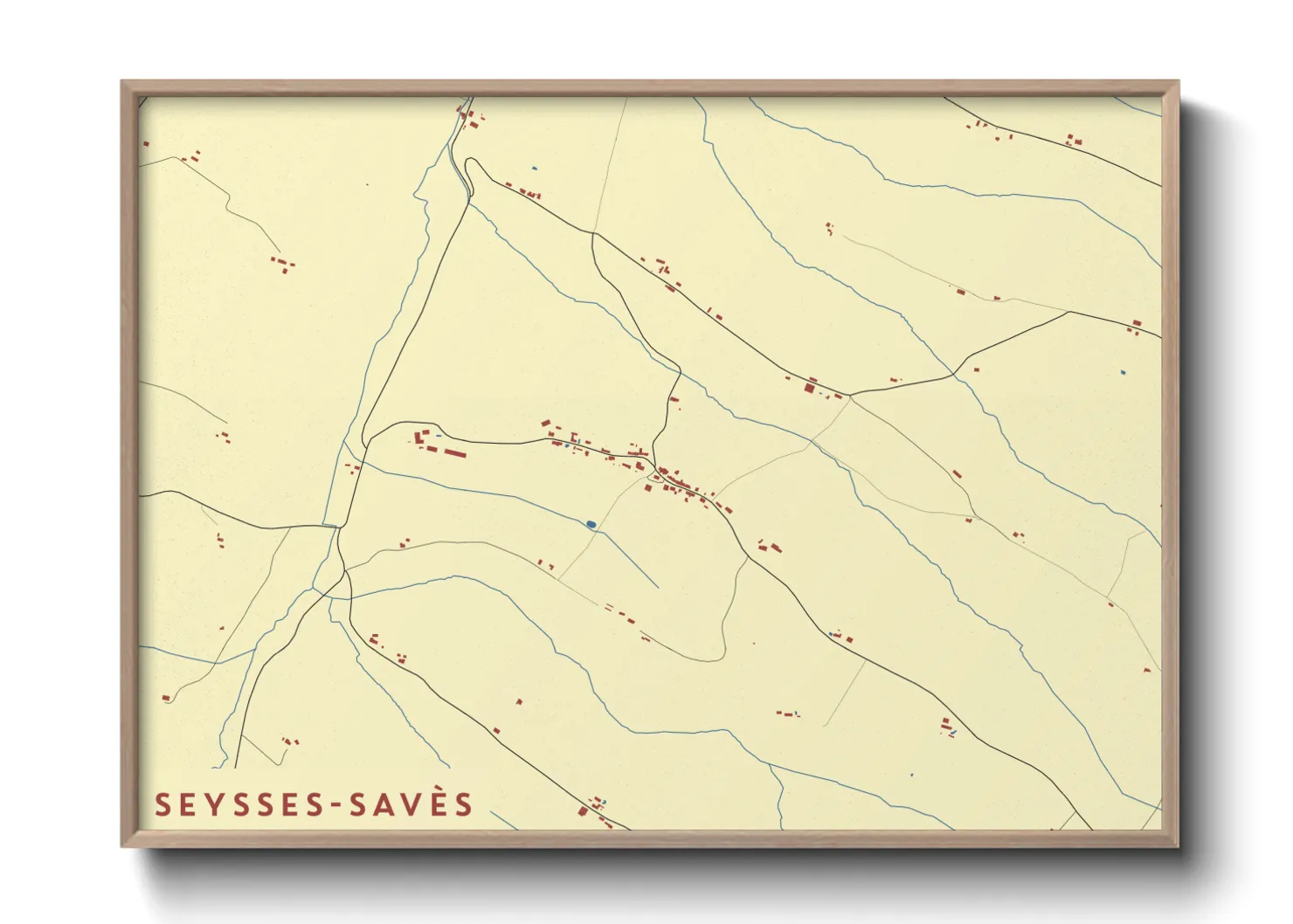 Une affiche de carte sur Seysses-Savès