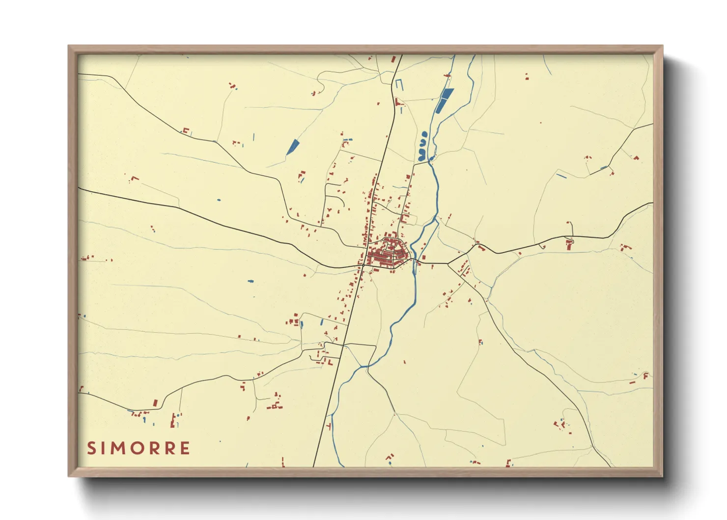Une affiche de carte sur Simorre