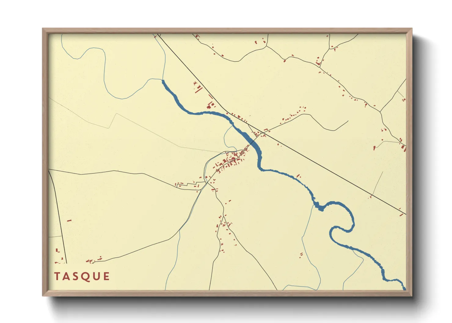 Une affiche de carte sur Tasque