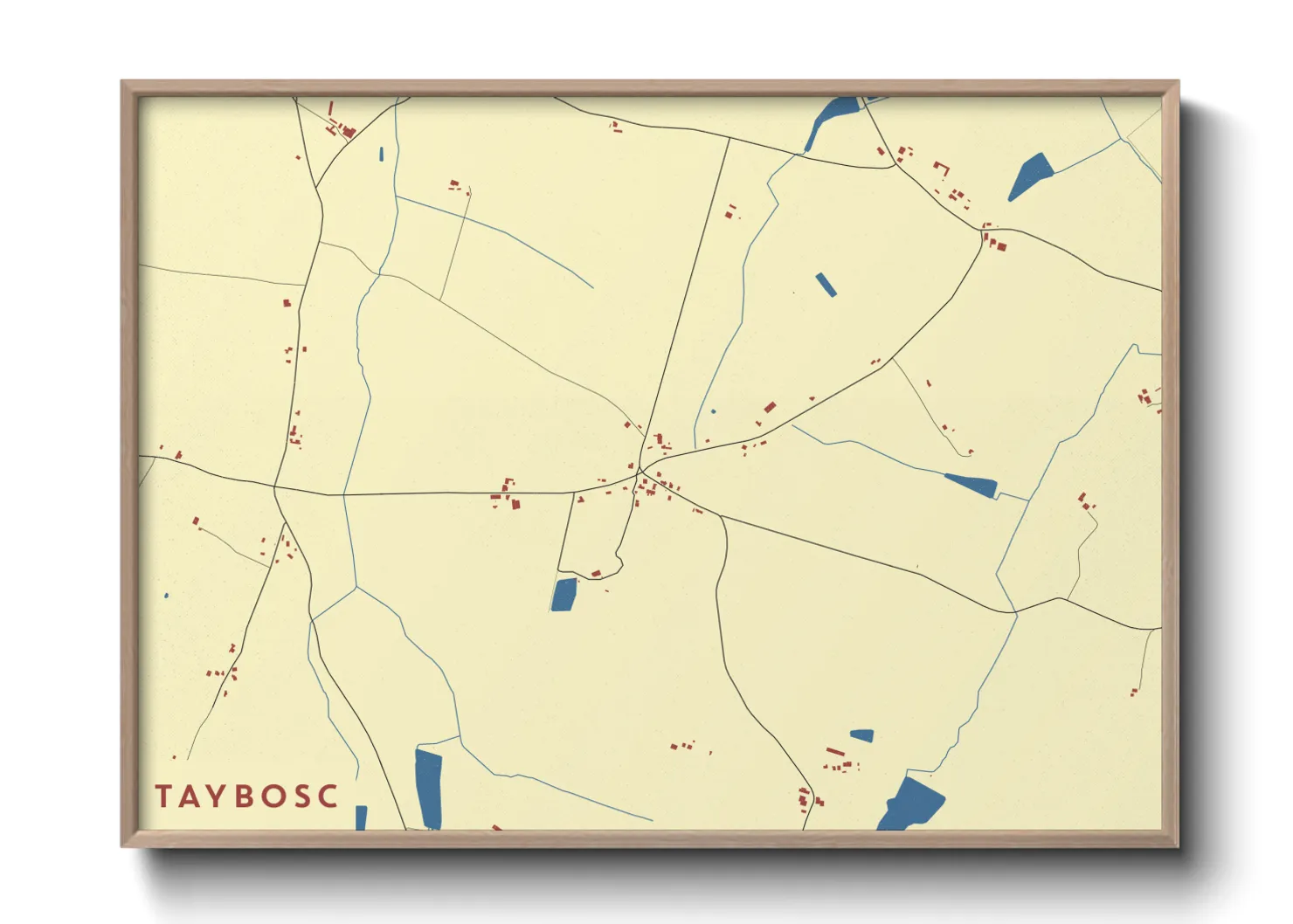 Une affiche de carte sur Taybosc