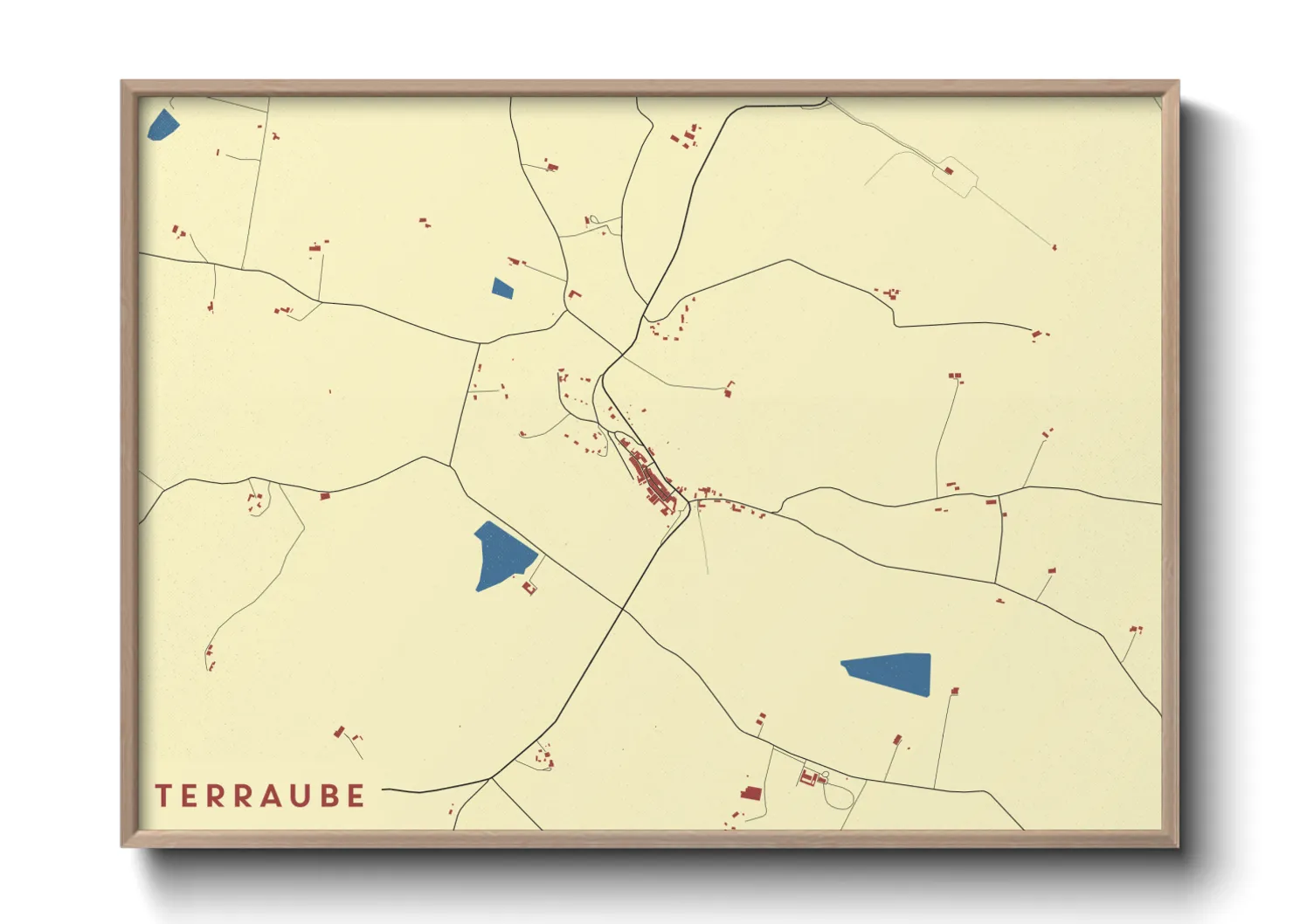 Une affiche de carte sur Terraube