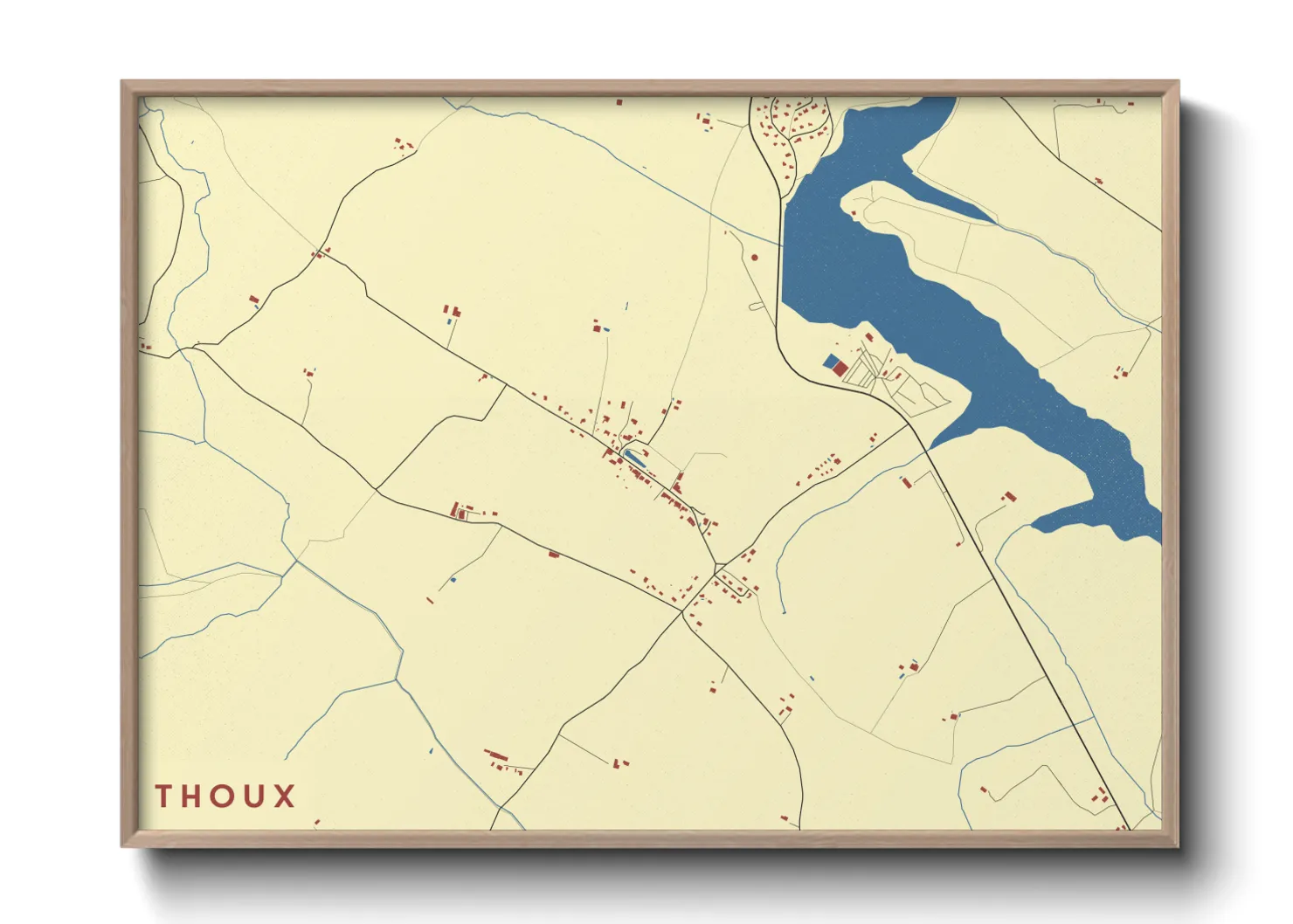 Une affiche de carte sur Thoux