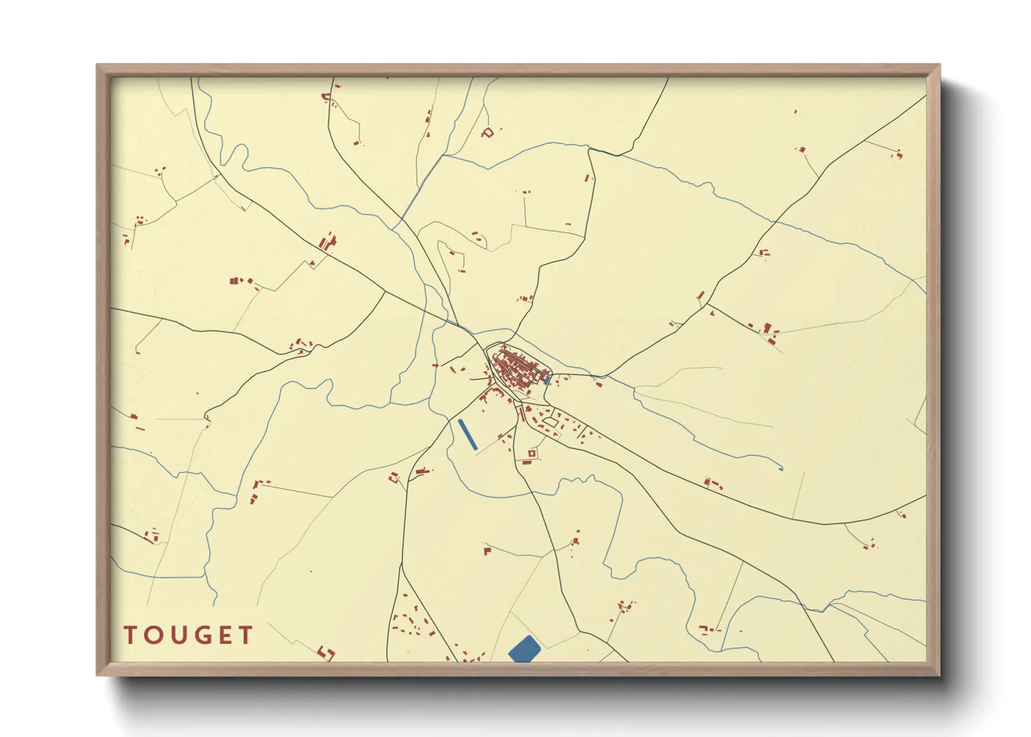 Une affiche de carte sur Touget