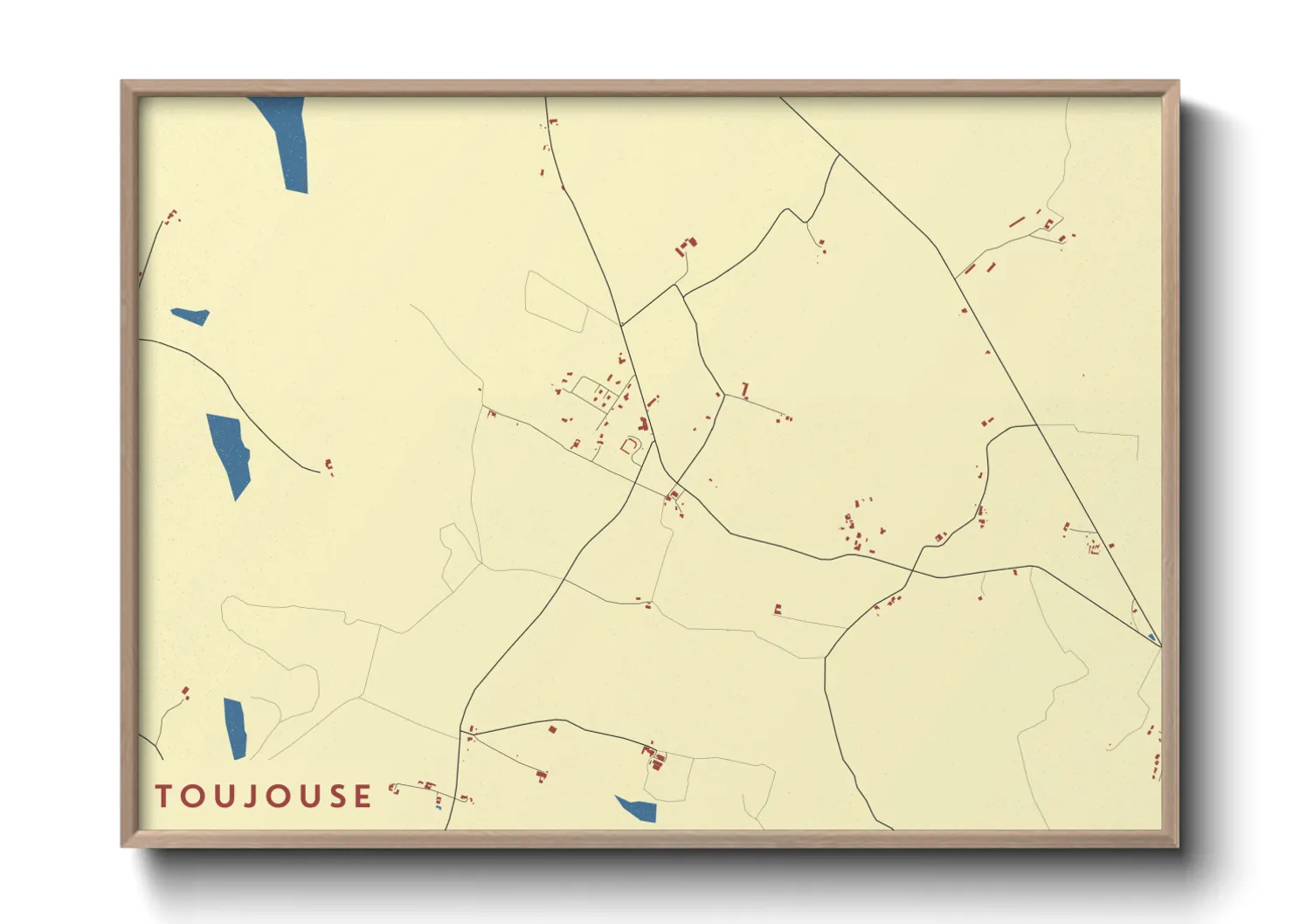 Une affiche de carte sur Toujouse