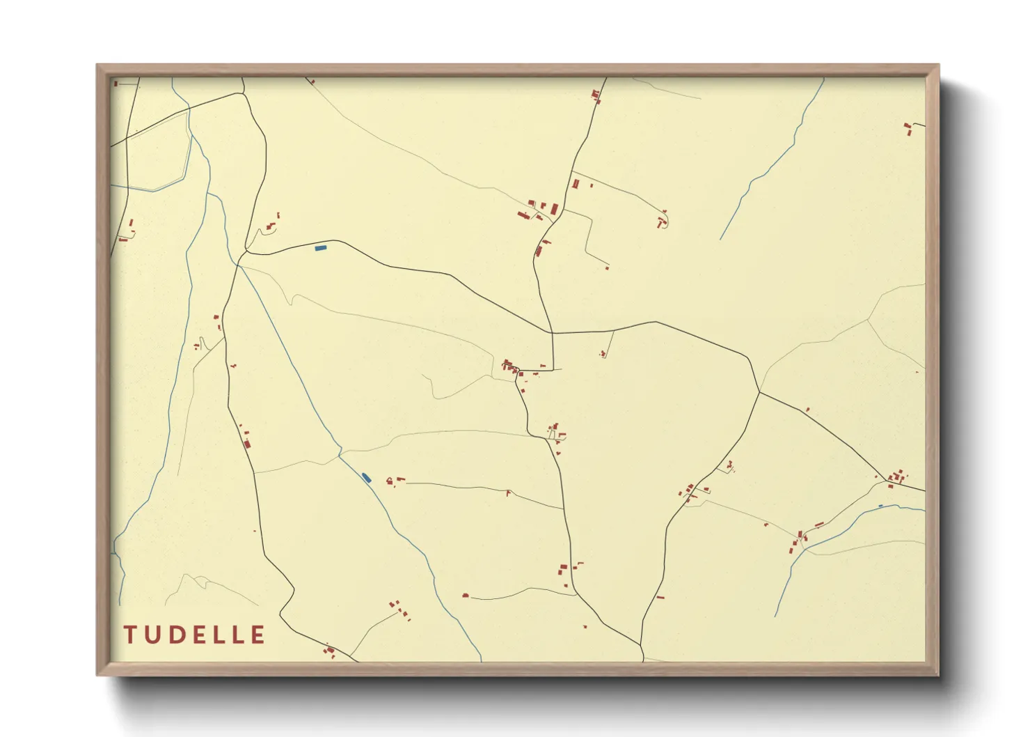 Une affiche de carte sur Tudelle