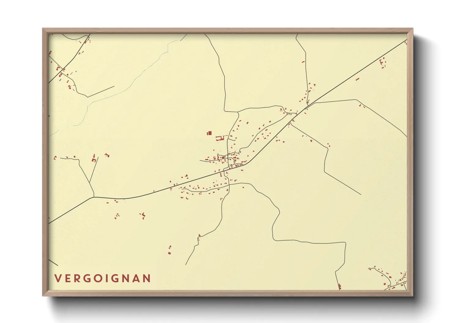 Une affiche de carte sur Vergoignan