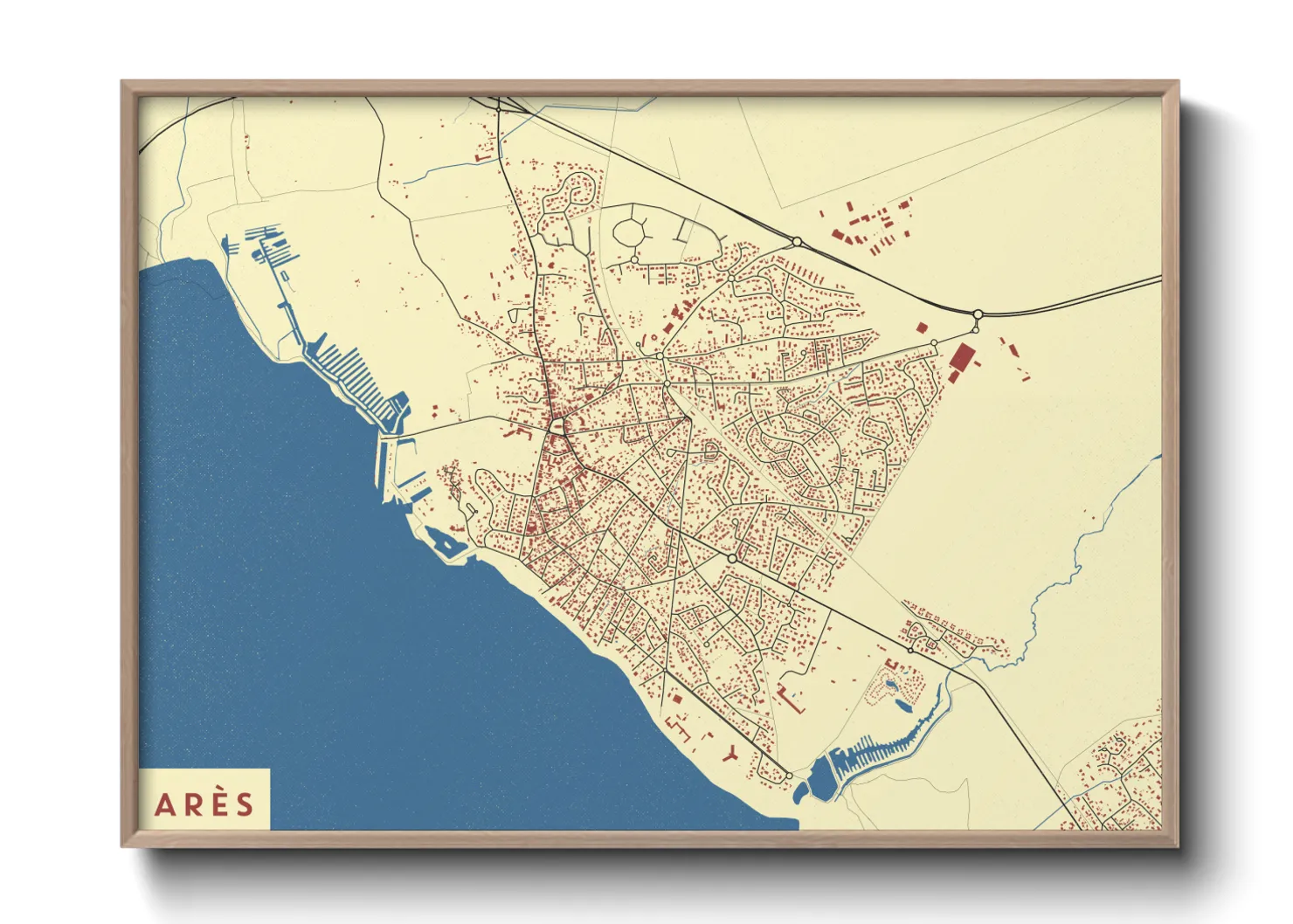 Une affiche de carte sur Arès