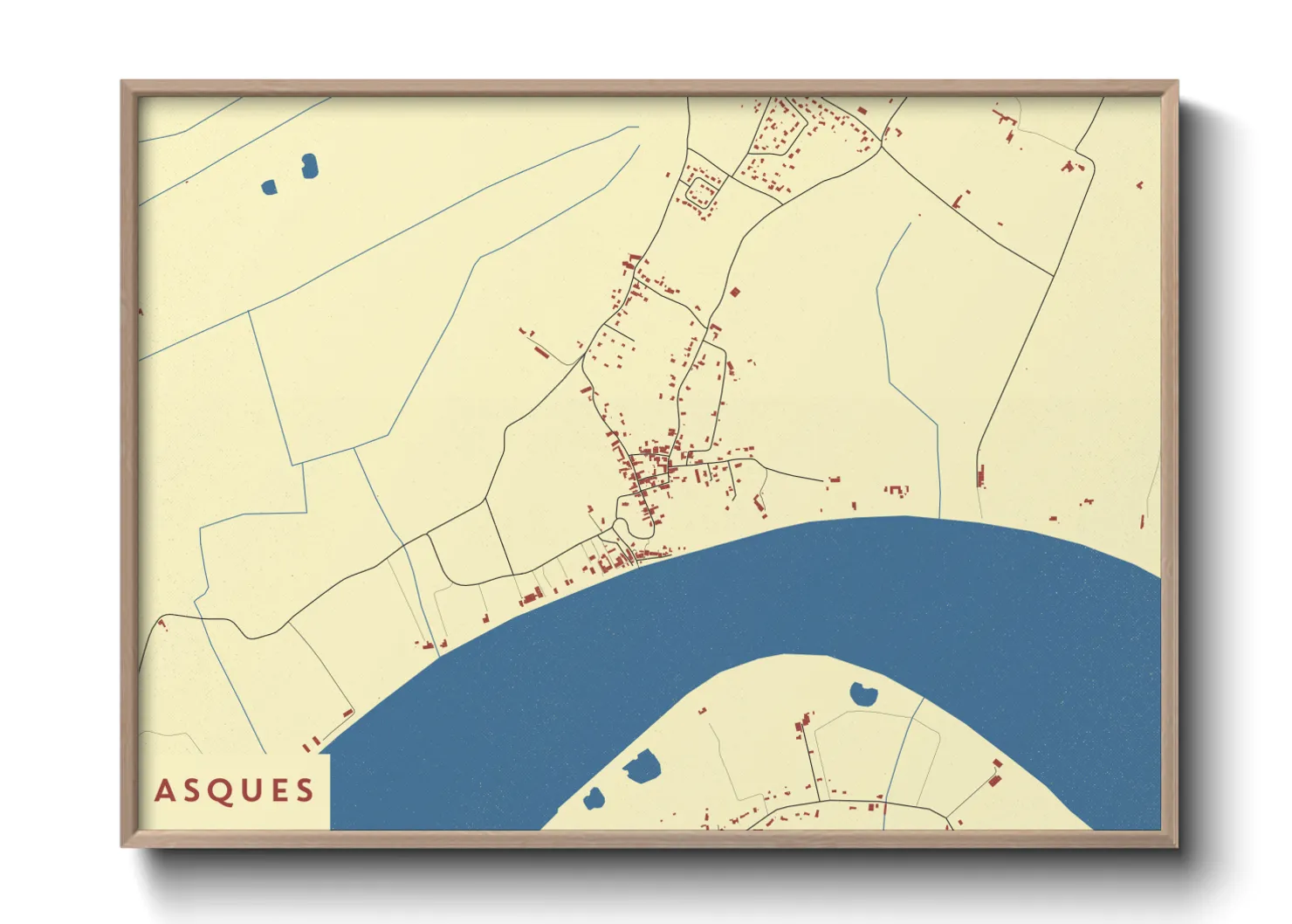 Une affiche de carte sur Asques