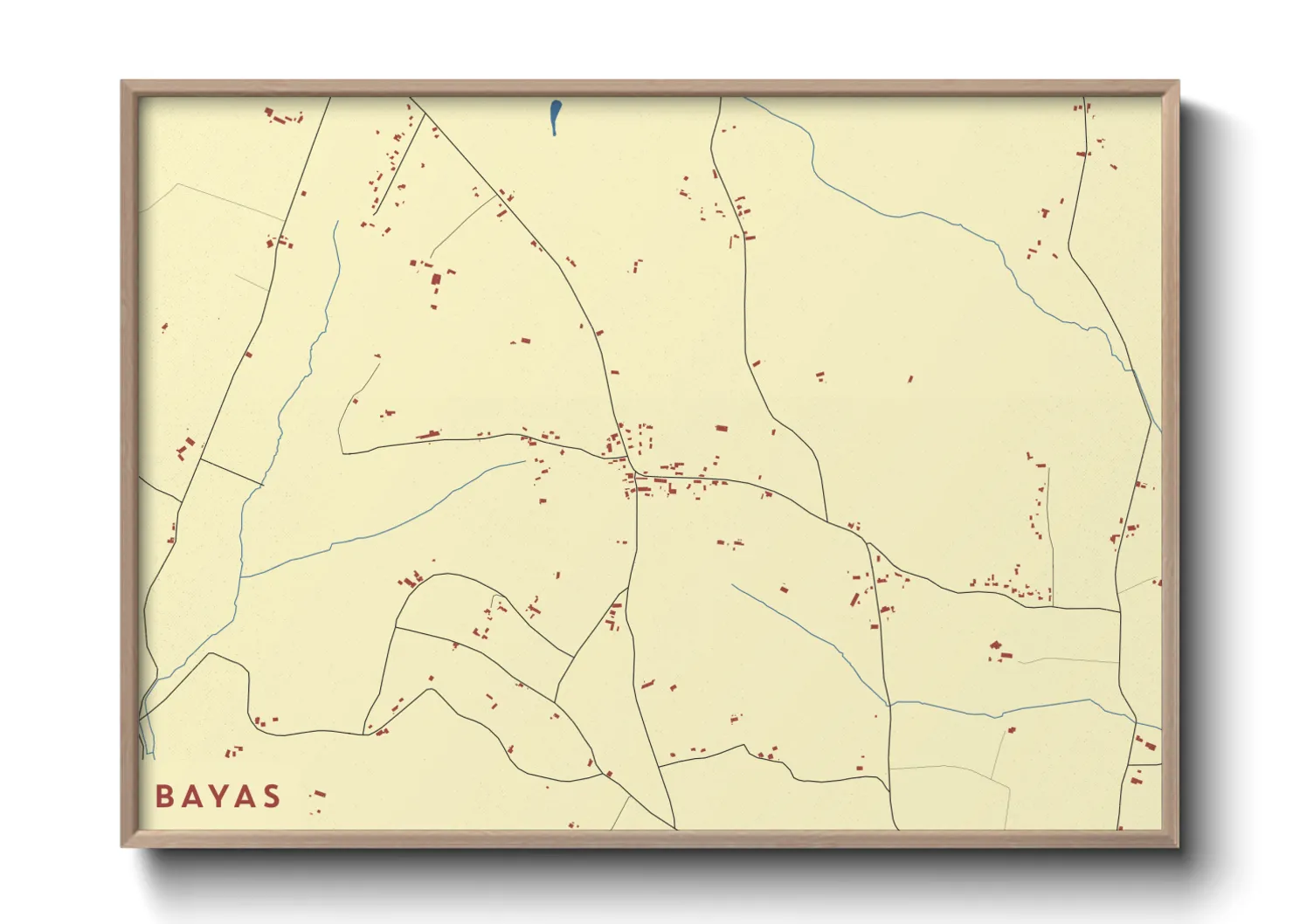 Une affiche de carte sur Bayas