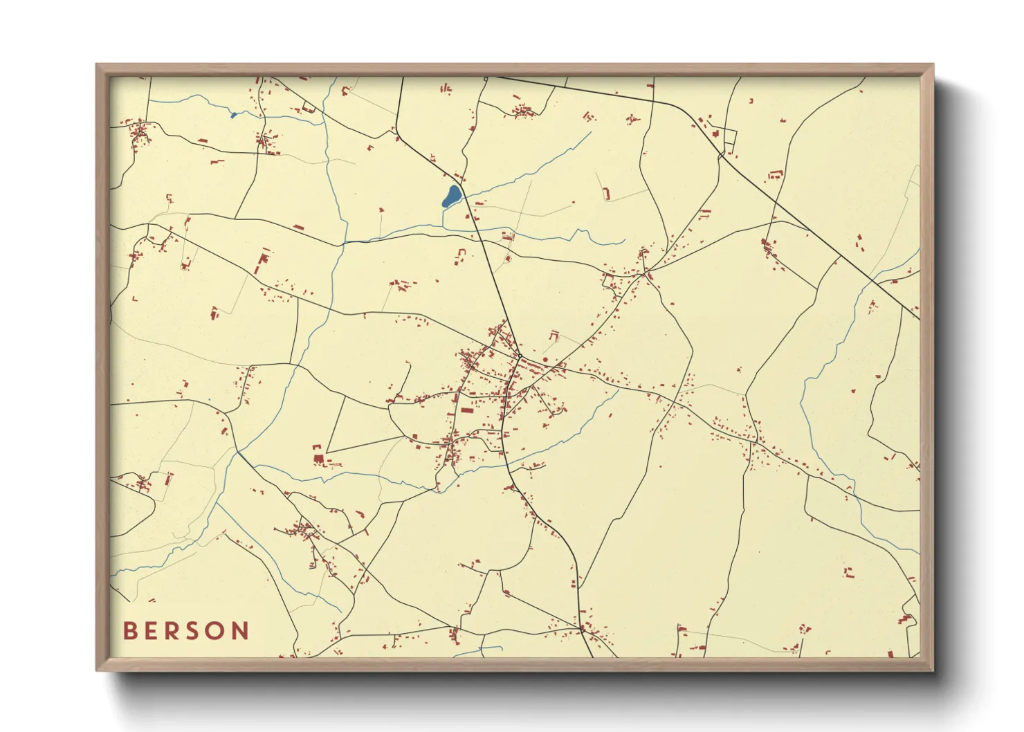 Une affiche de carte sur Berson