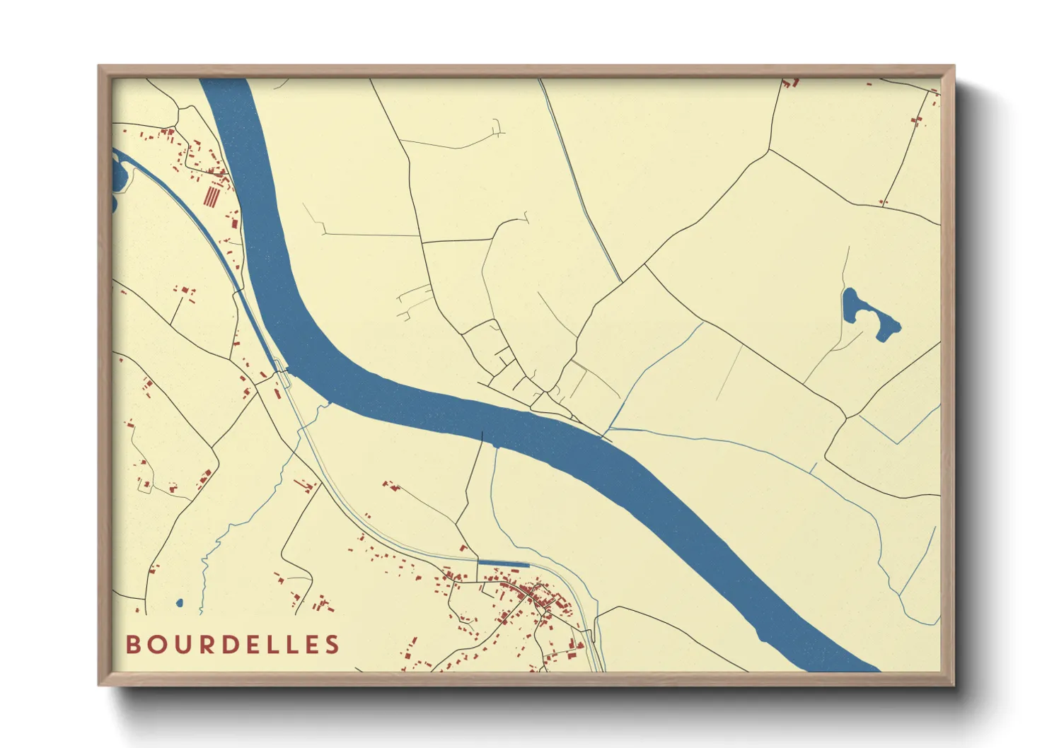 Une affiche de carte sur Bourdelles