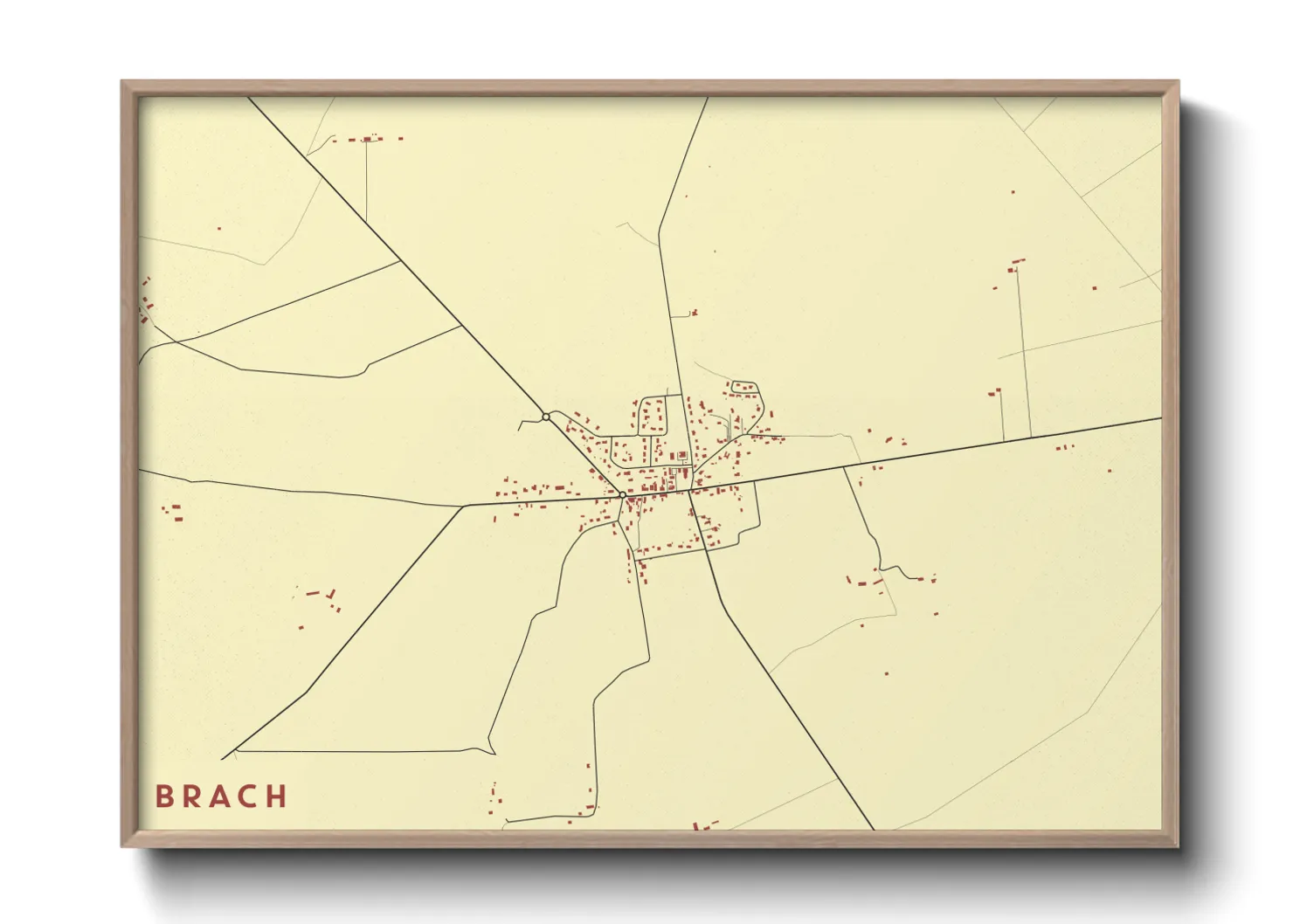 Une affiche de carte sur Brach