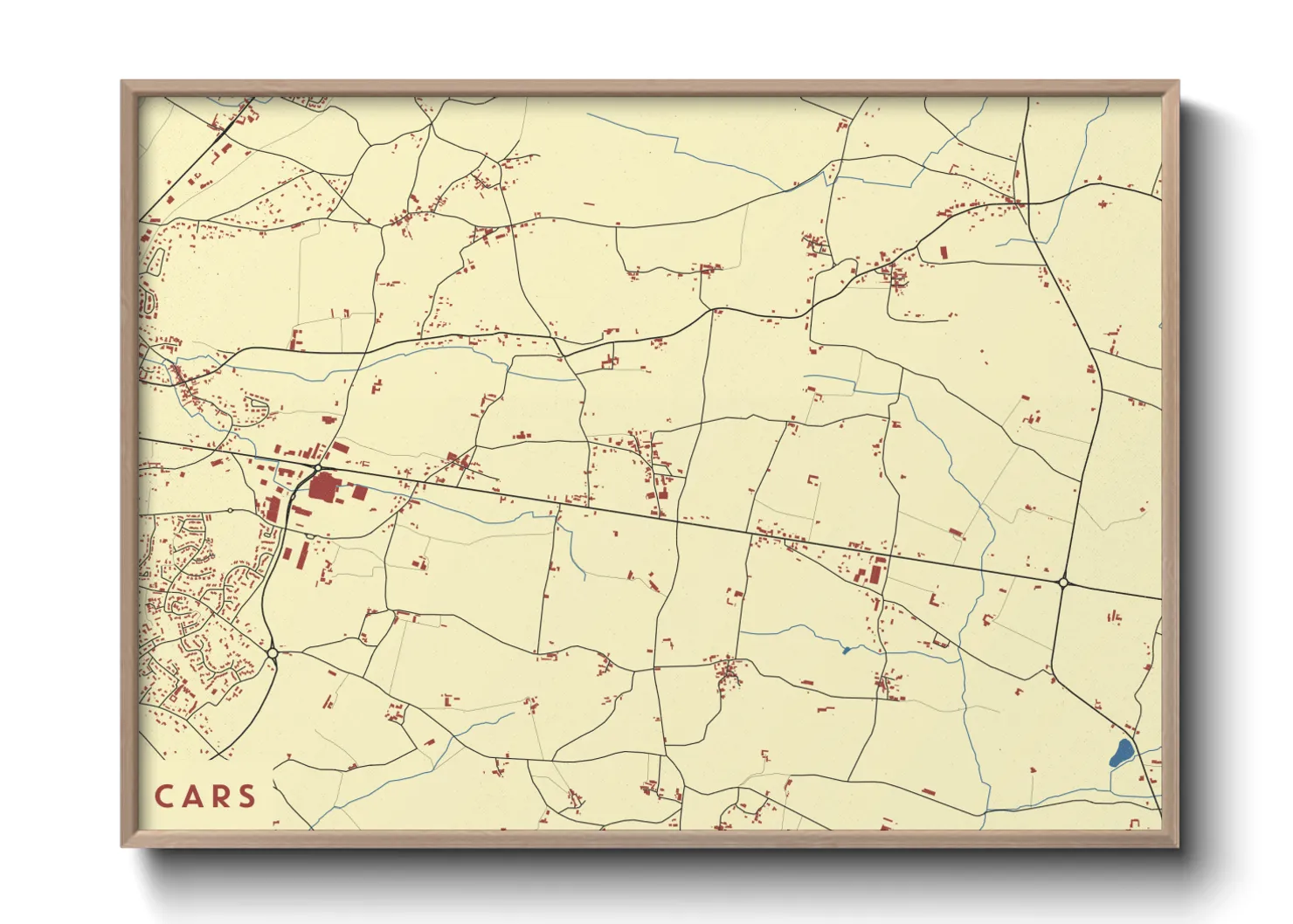 Une affiche de carte sur Cars