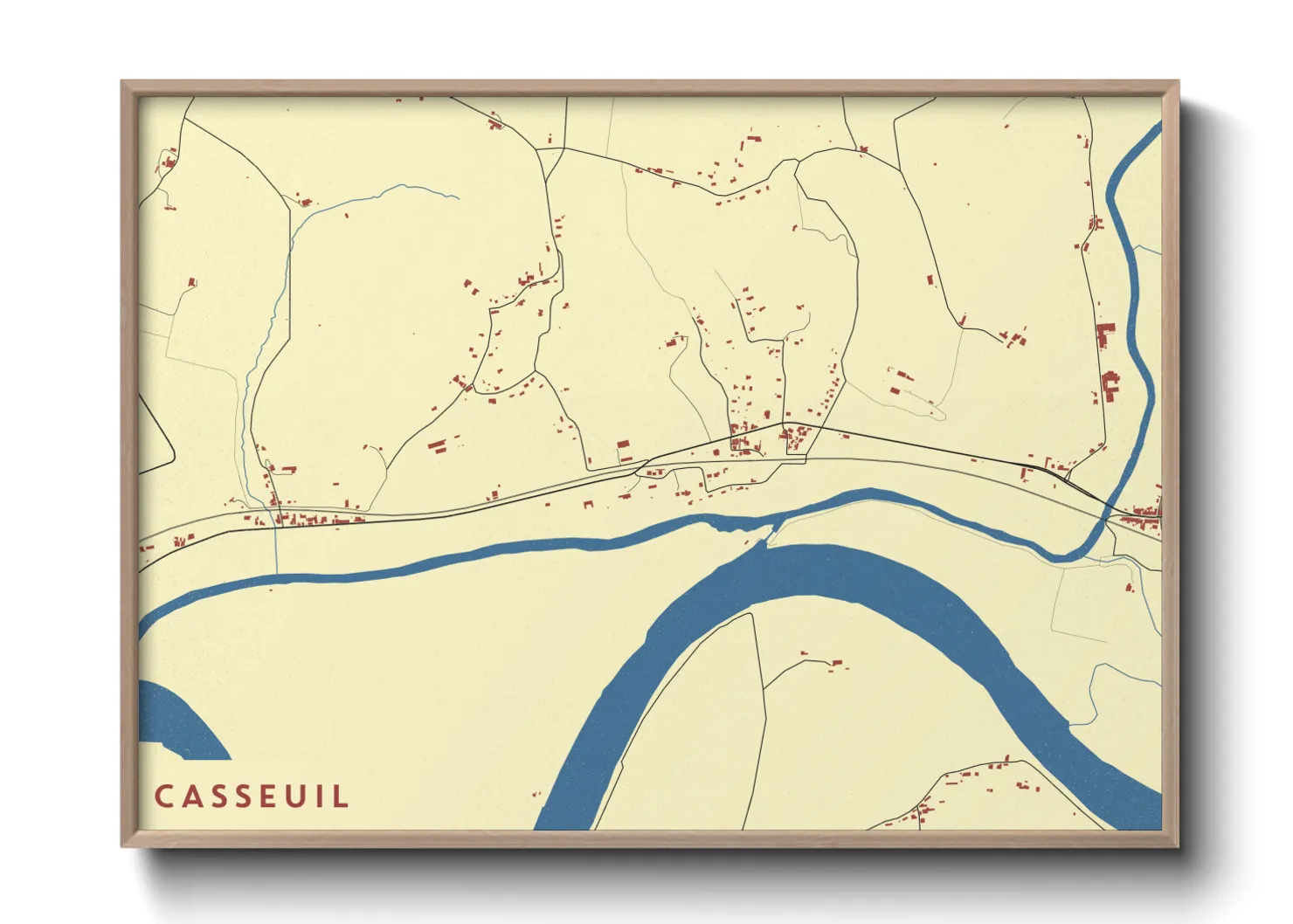 Une affiche de carte sur Casseuil
