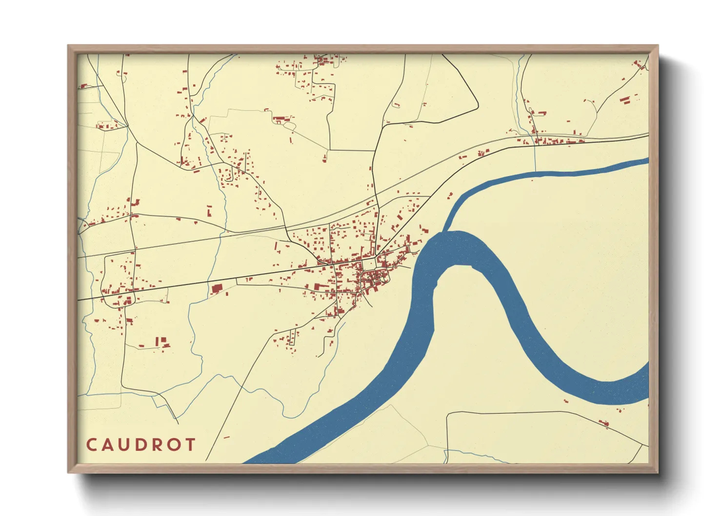 Une affiche de carte sur Caudrot