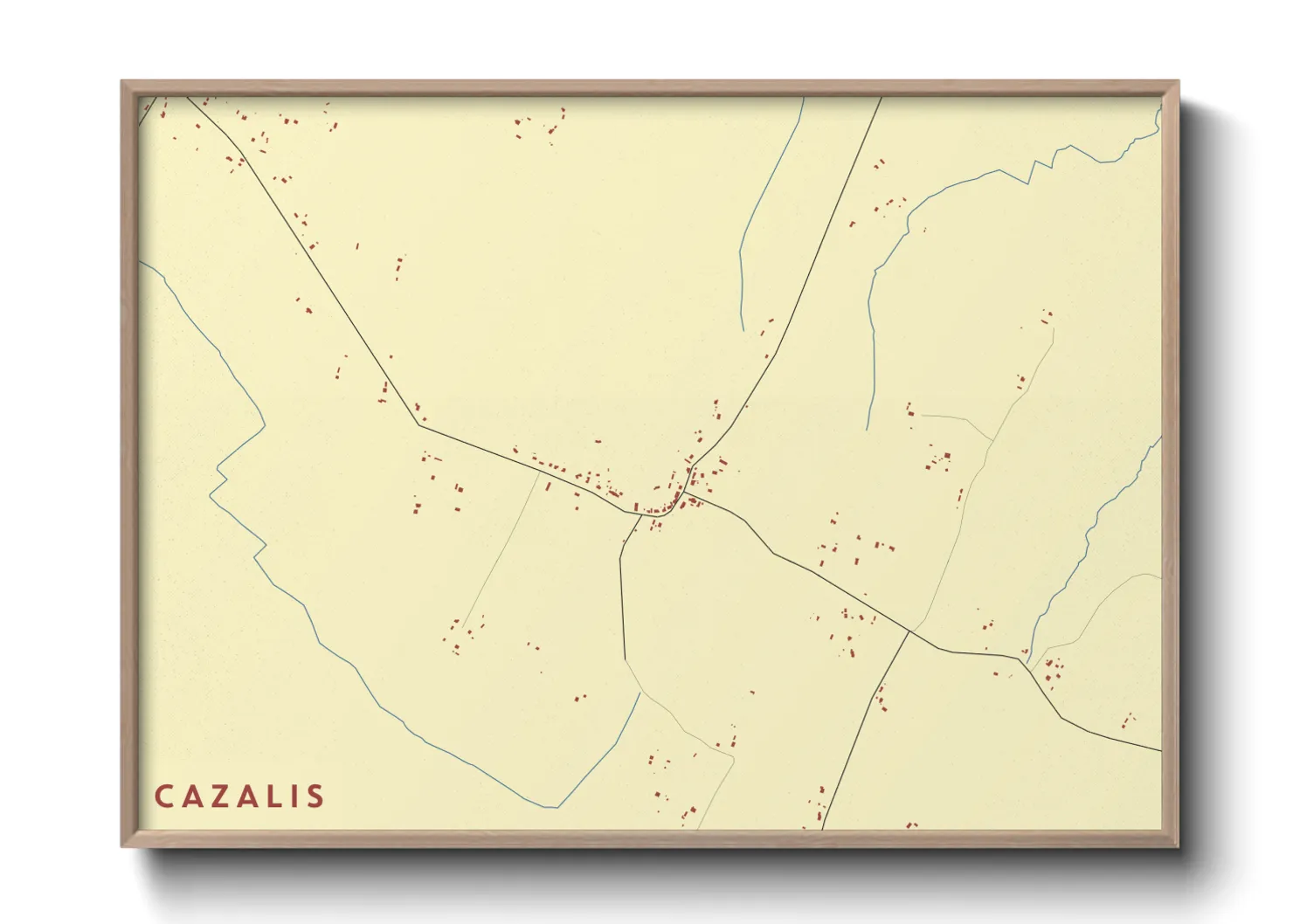Une affiche de carte sur Cazalis