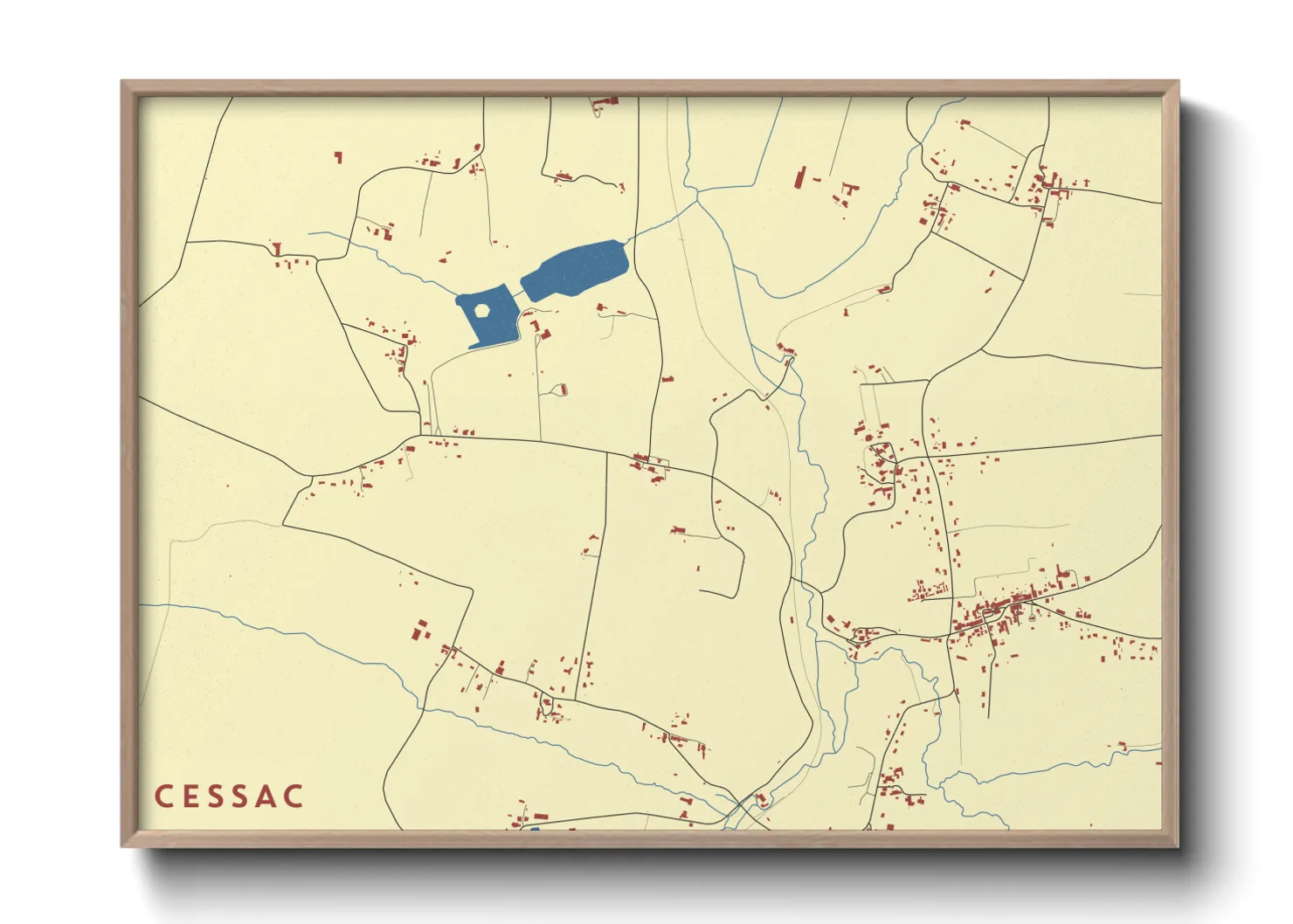 Une affiche de carte sur Cessac