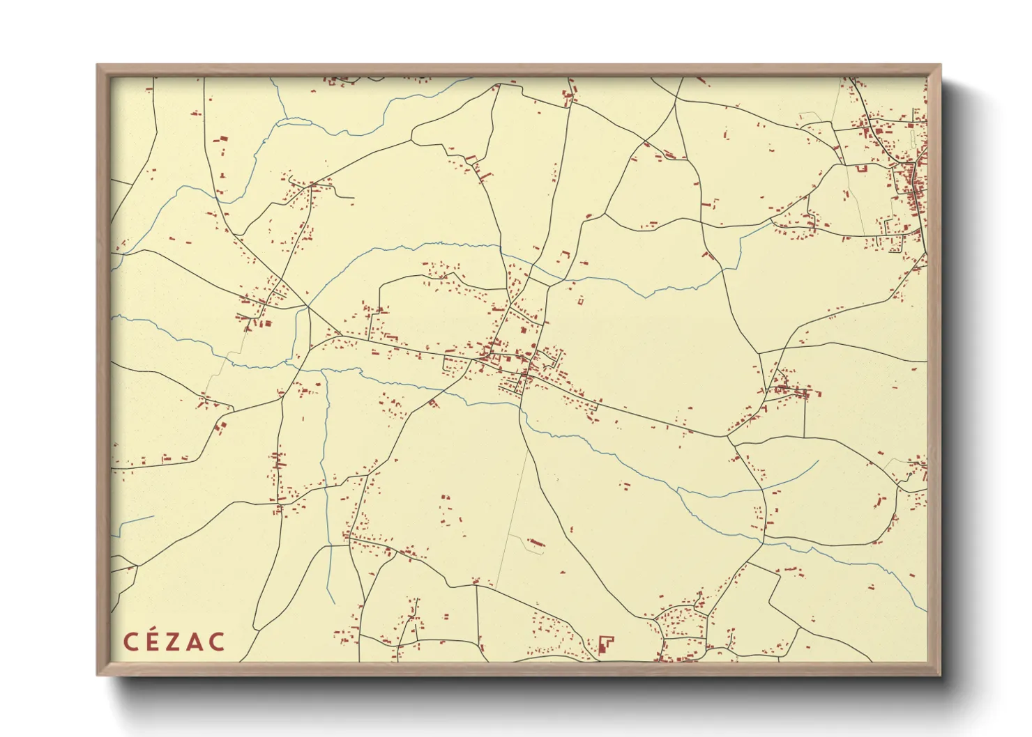 Une affiche de carte sur Cézac