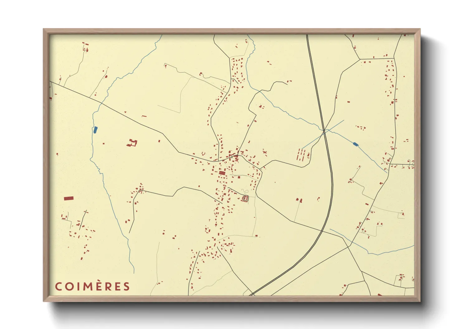 Une affiche de carte sur Coimères