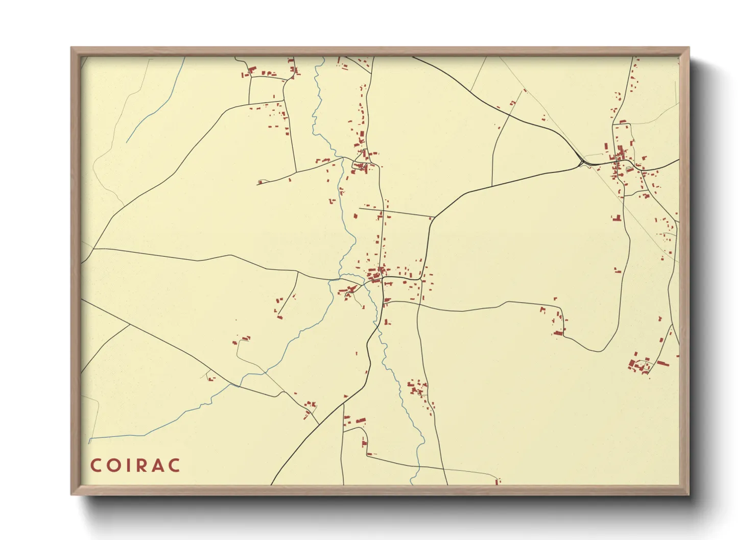 Une affiche de carte sur Coirac