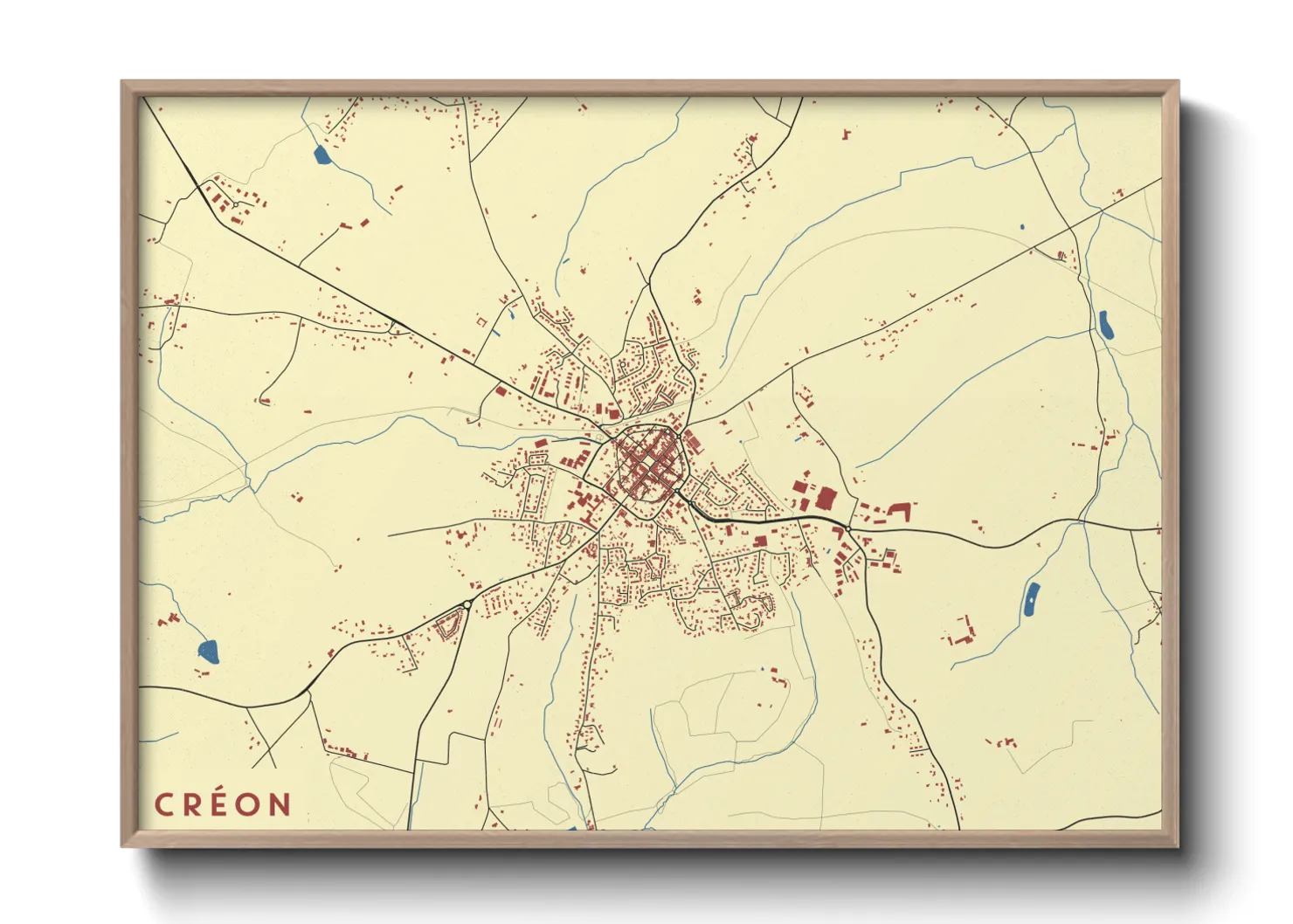 Une affiche de carte sur Créon