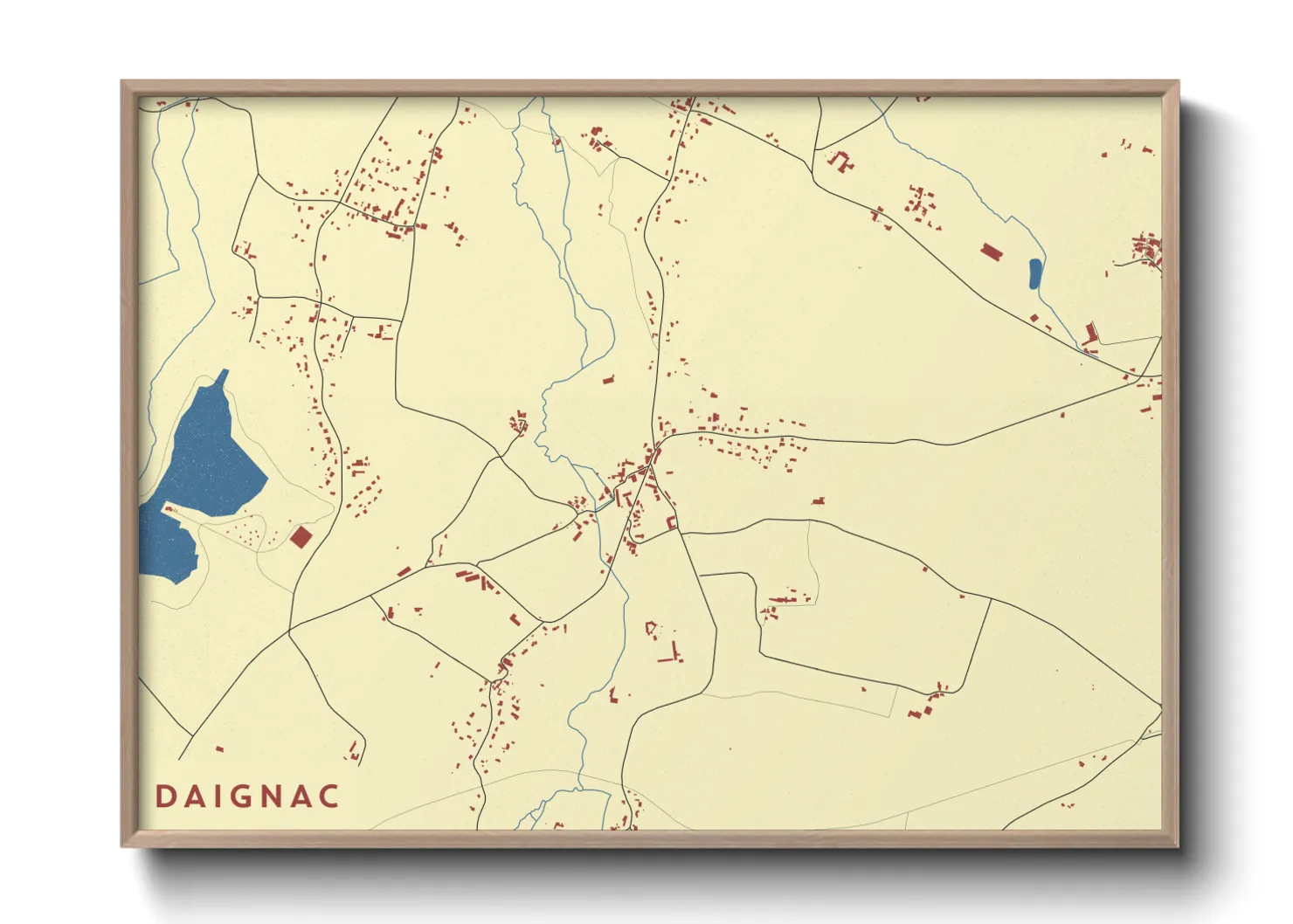 Une affiche de carte sur Daignac